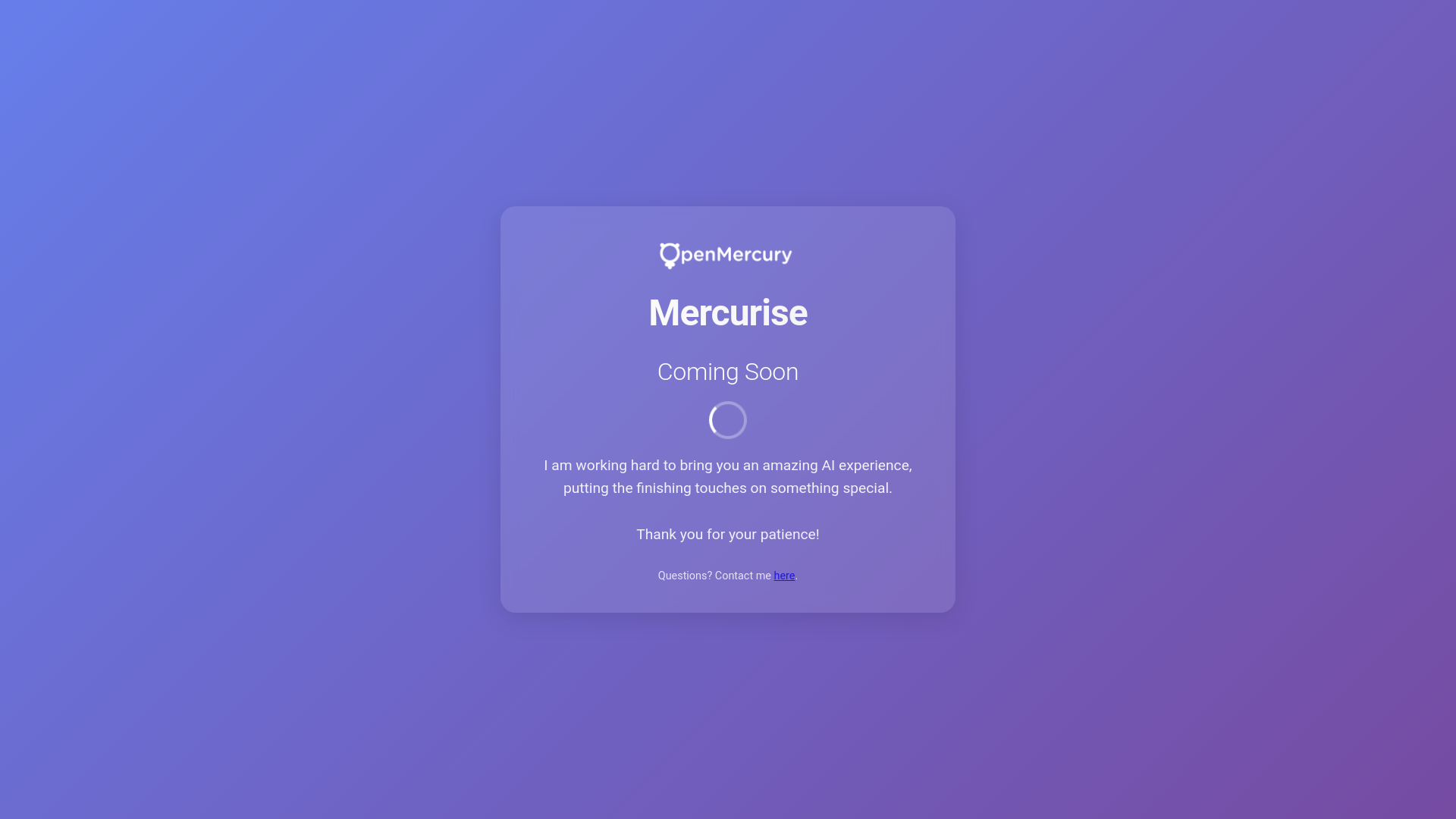 website screenshot of https://mercurise-coming-soon2.pages.dev/