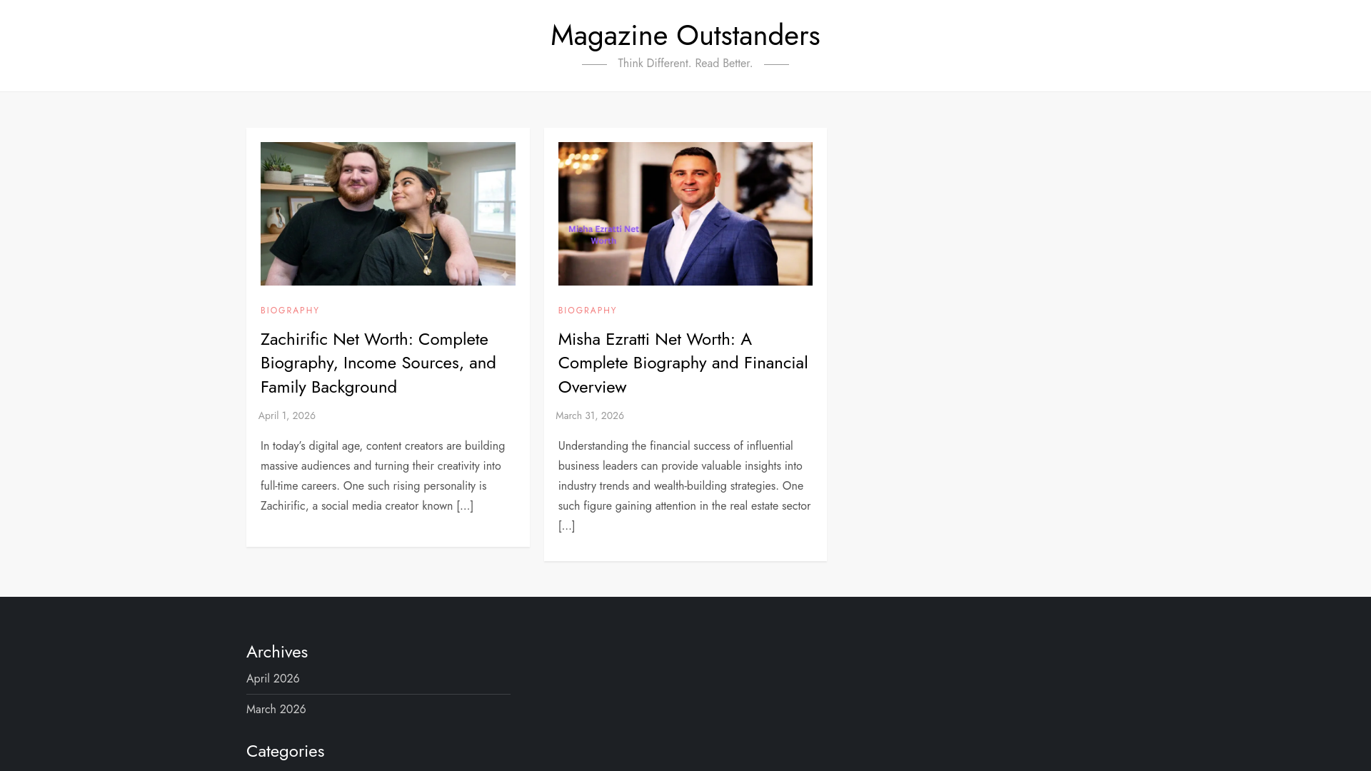 website screenshot of https://magazineoutstanders.org/