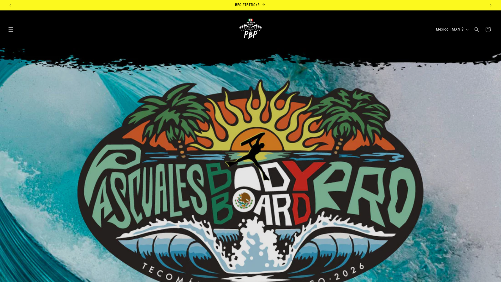 website screenshot of https://pascualesbodyboardpro.com.mx