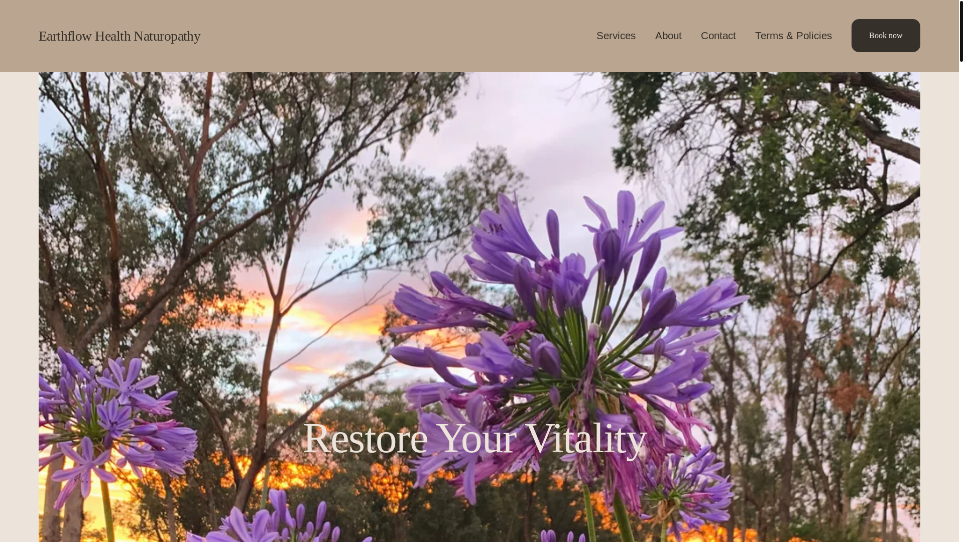 website screenshot of https://earthflowhealth.com/