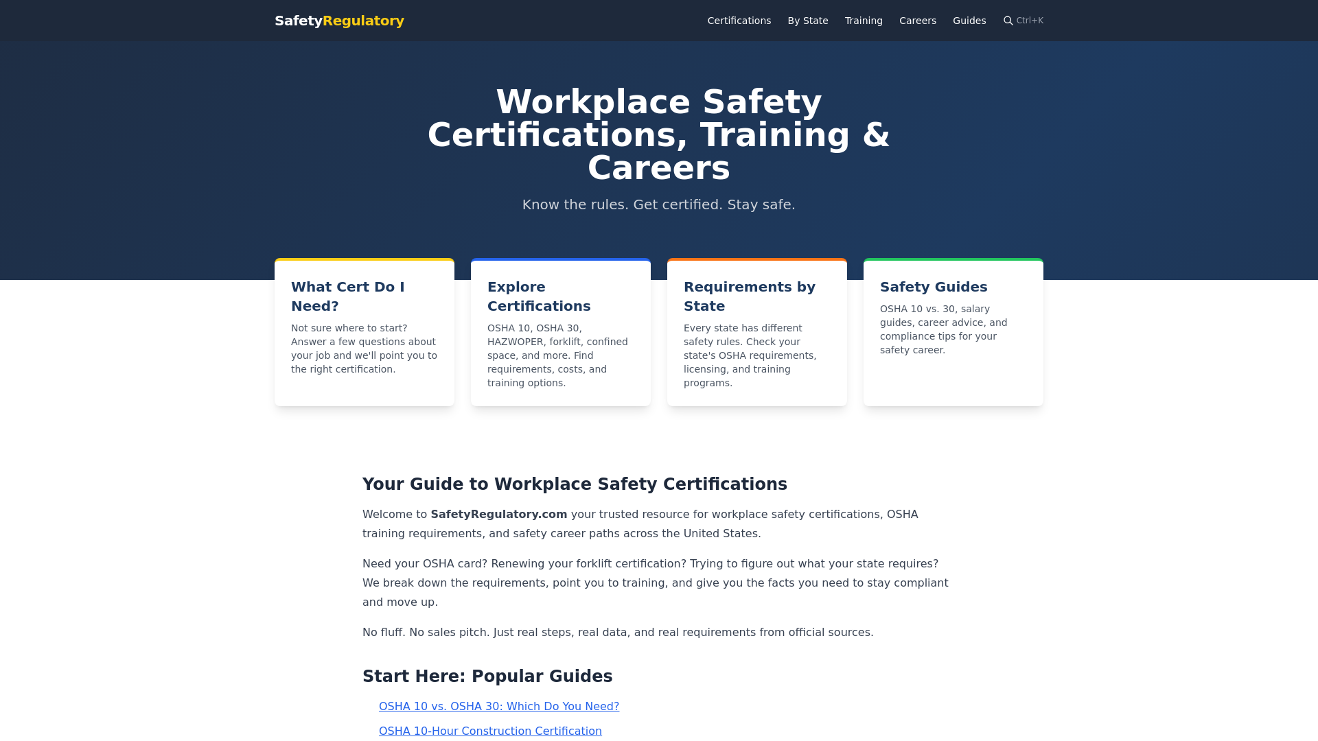 website screenshot of https://safetyregulatory.pages.dev/