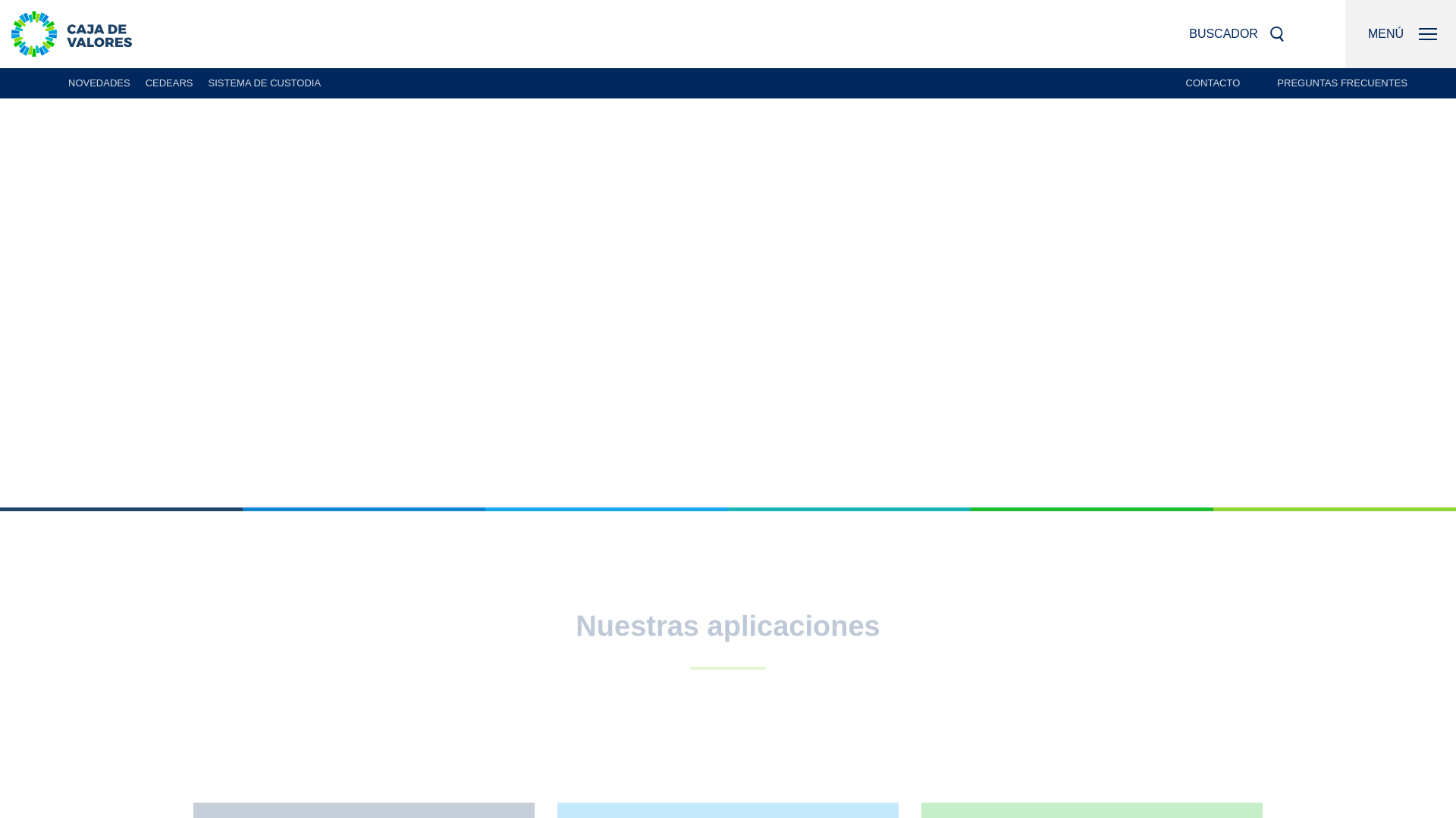website screenshot of http://www.cajadevalores.com.ar/