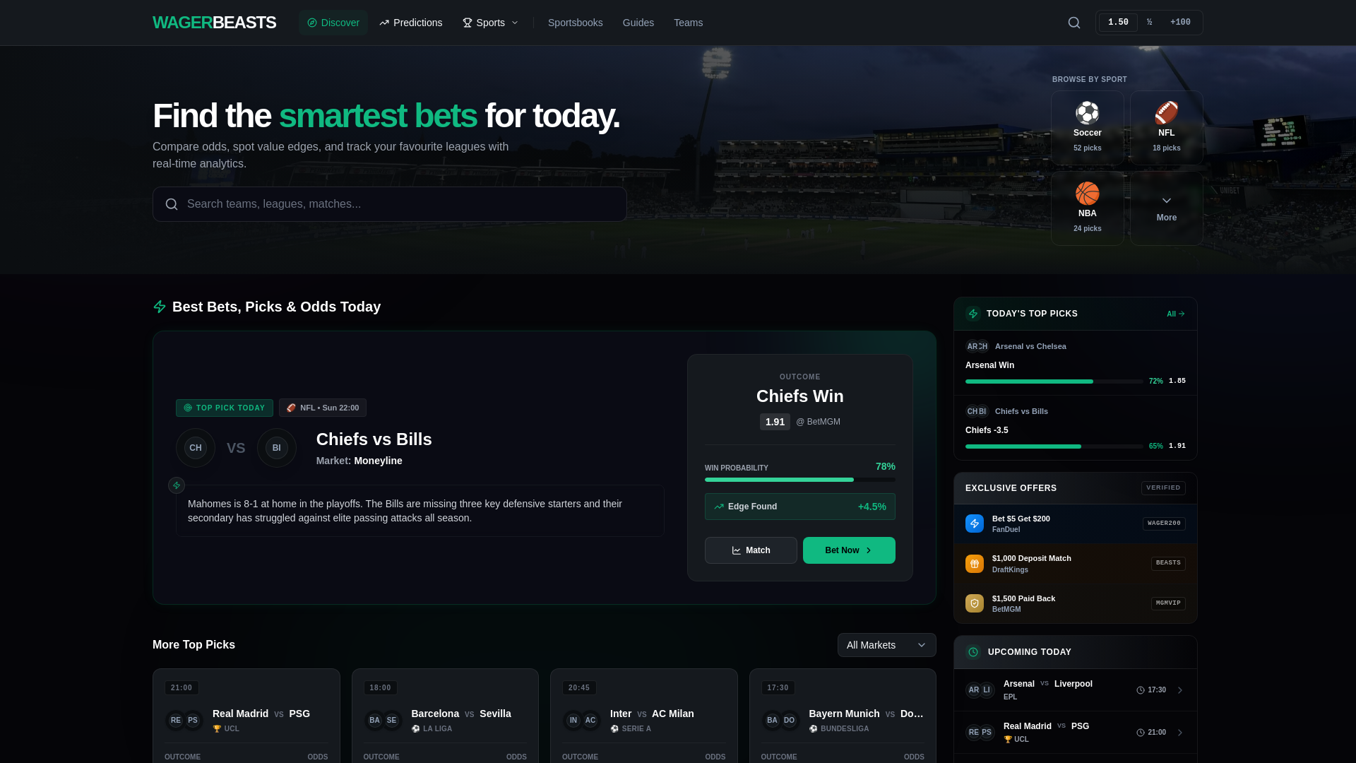 website screenshot of https://wagerbeasts.pages.dev/