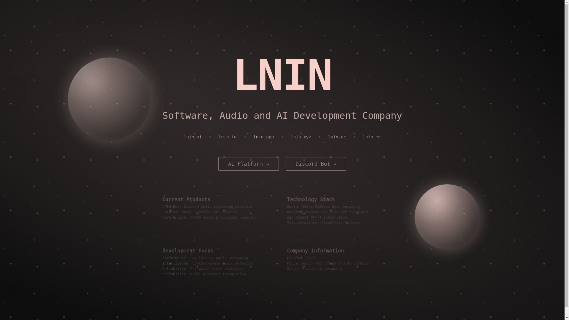 website screenshot of https://lninmain.pages.dev/