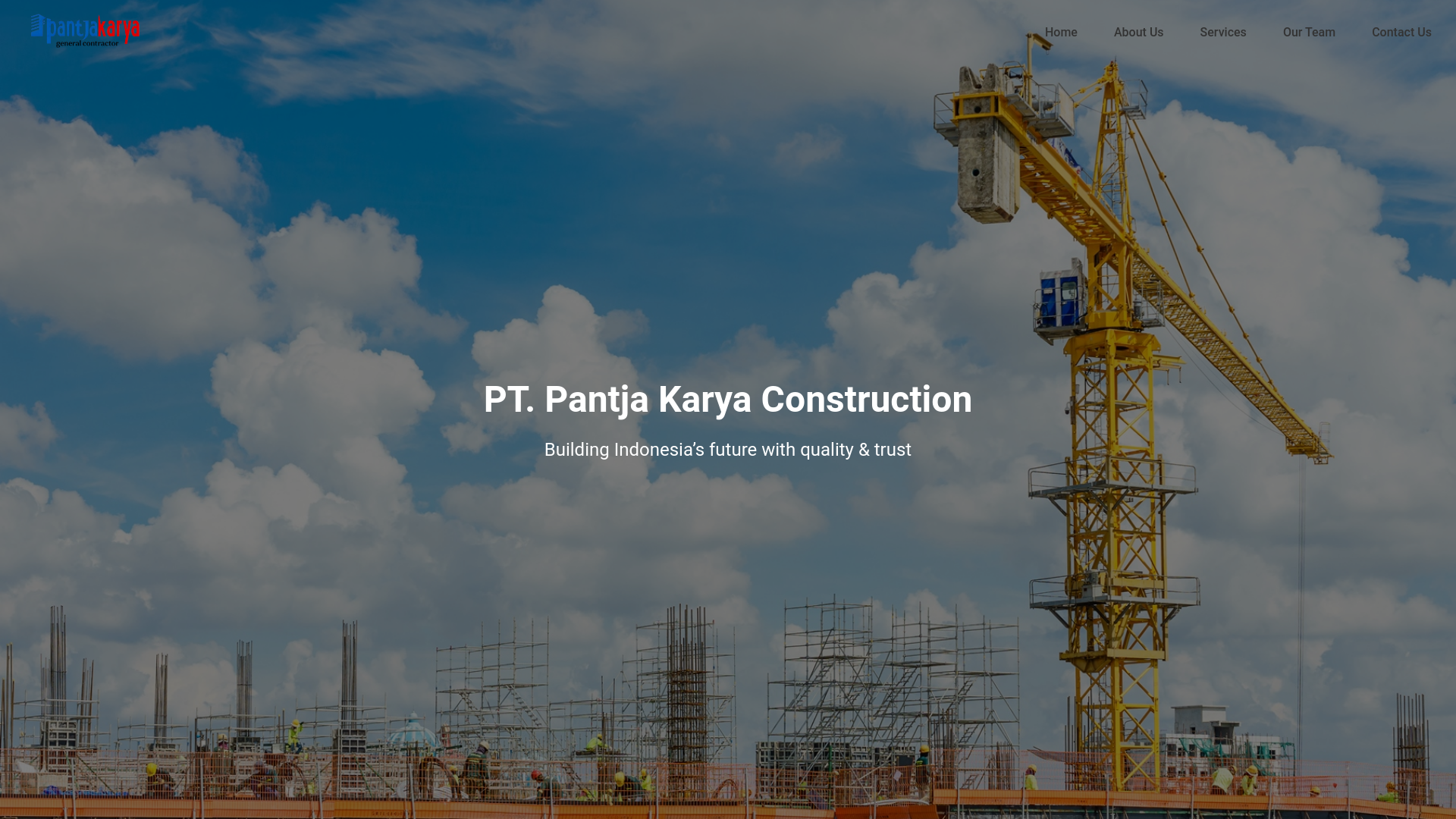 website screenshot of https://pantjakarya.co.id/