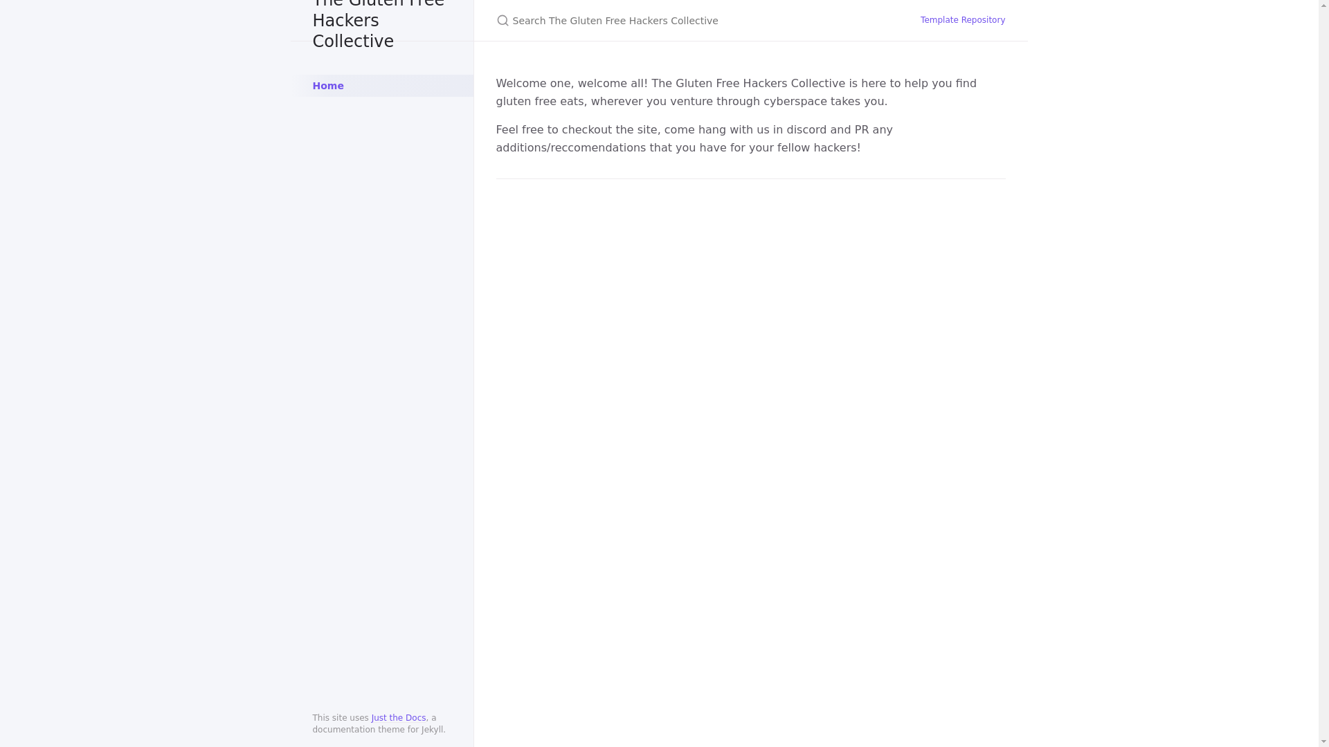 website screenshot of https://glutenfreehackerscollective.org/