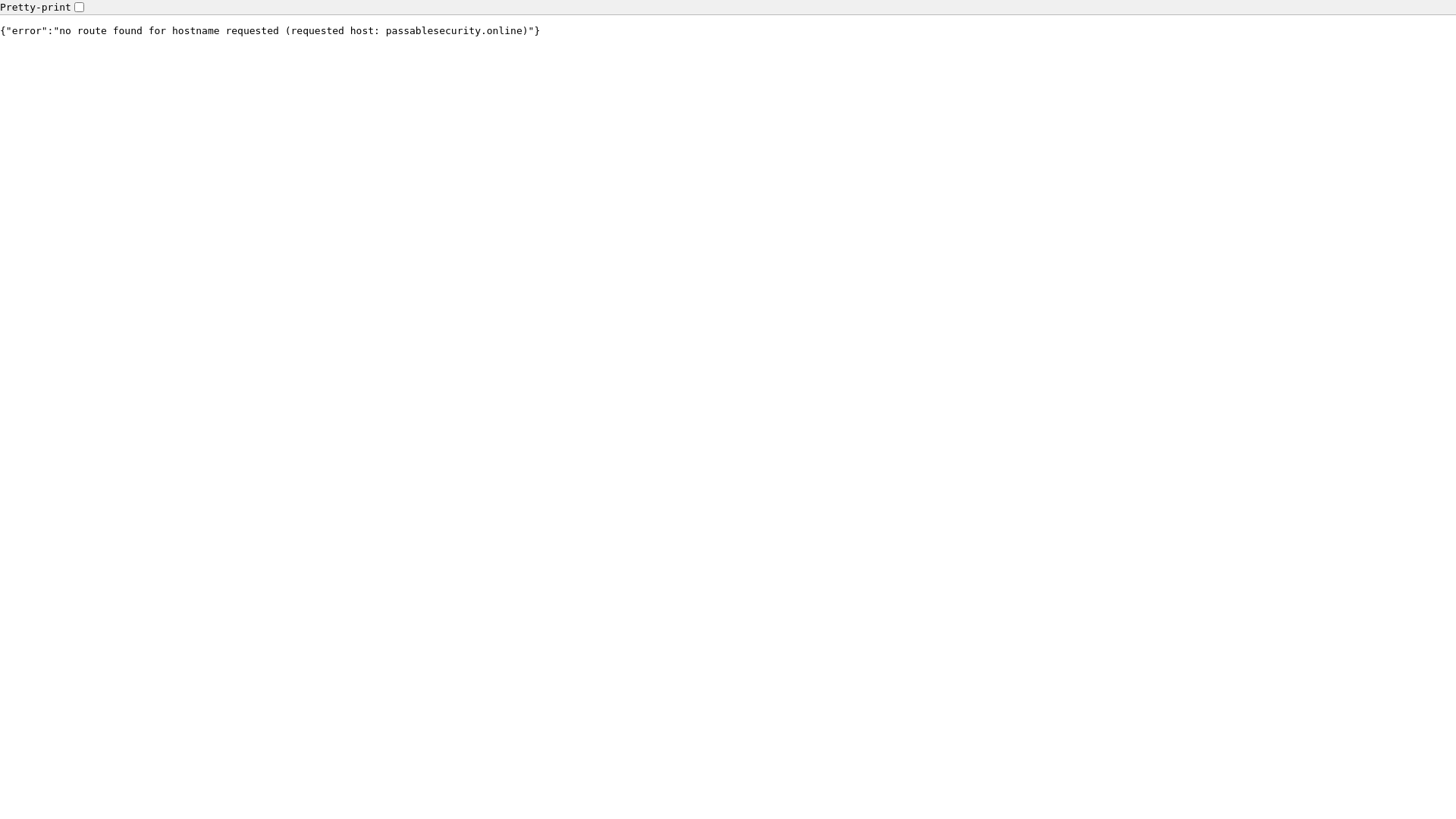 website screenshot of https://passablesecurity.online/