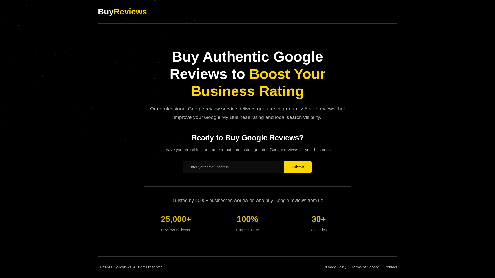website screenshot of https://buyreviews.cc/