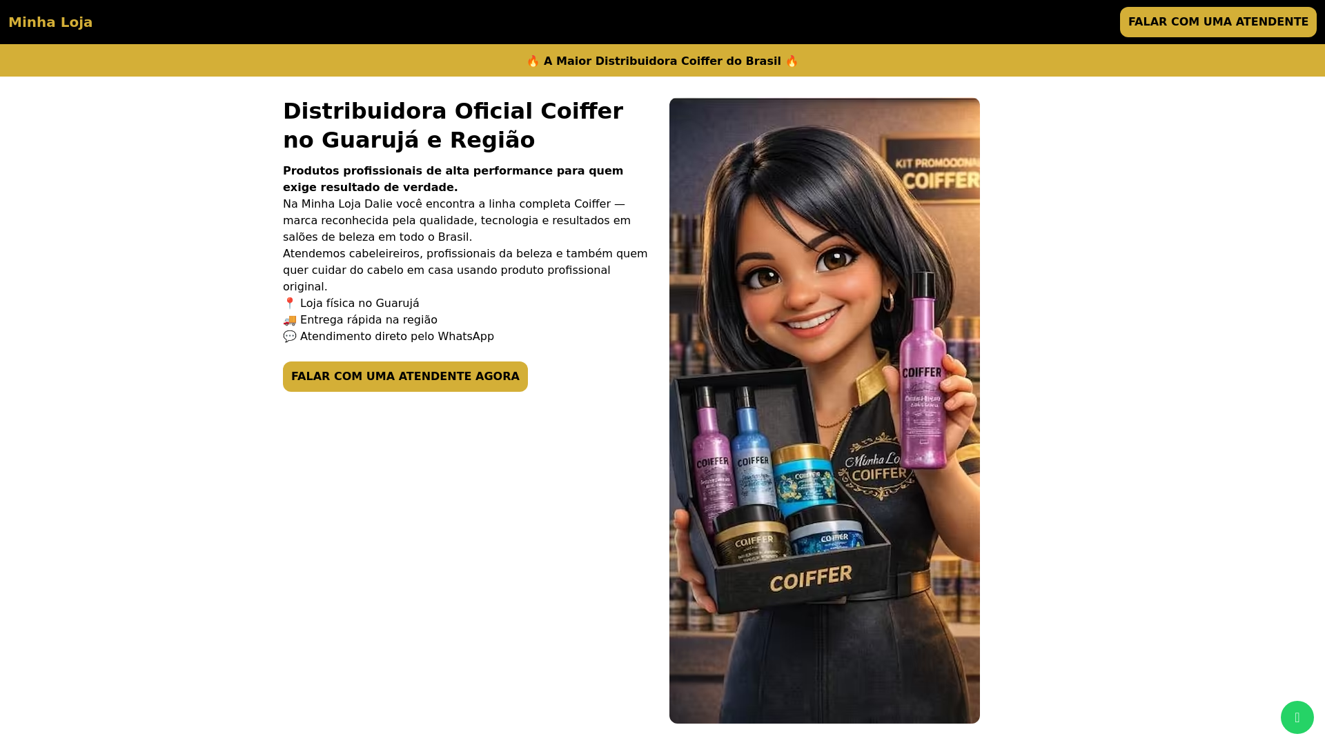 website screenshot of https://minhalojagja.com.br/