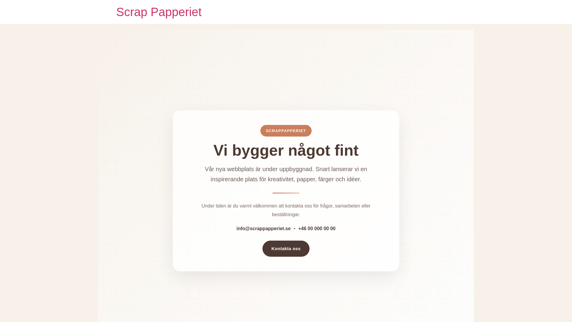website screenshot of https://scrappapperiet.se