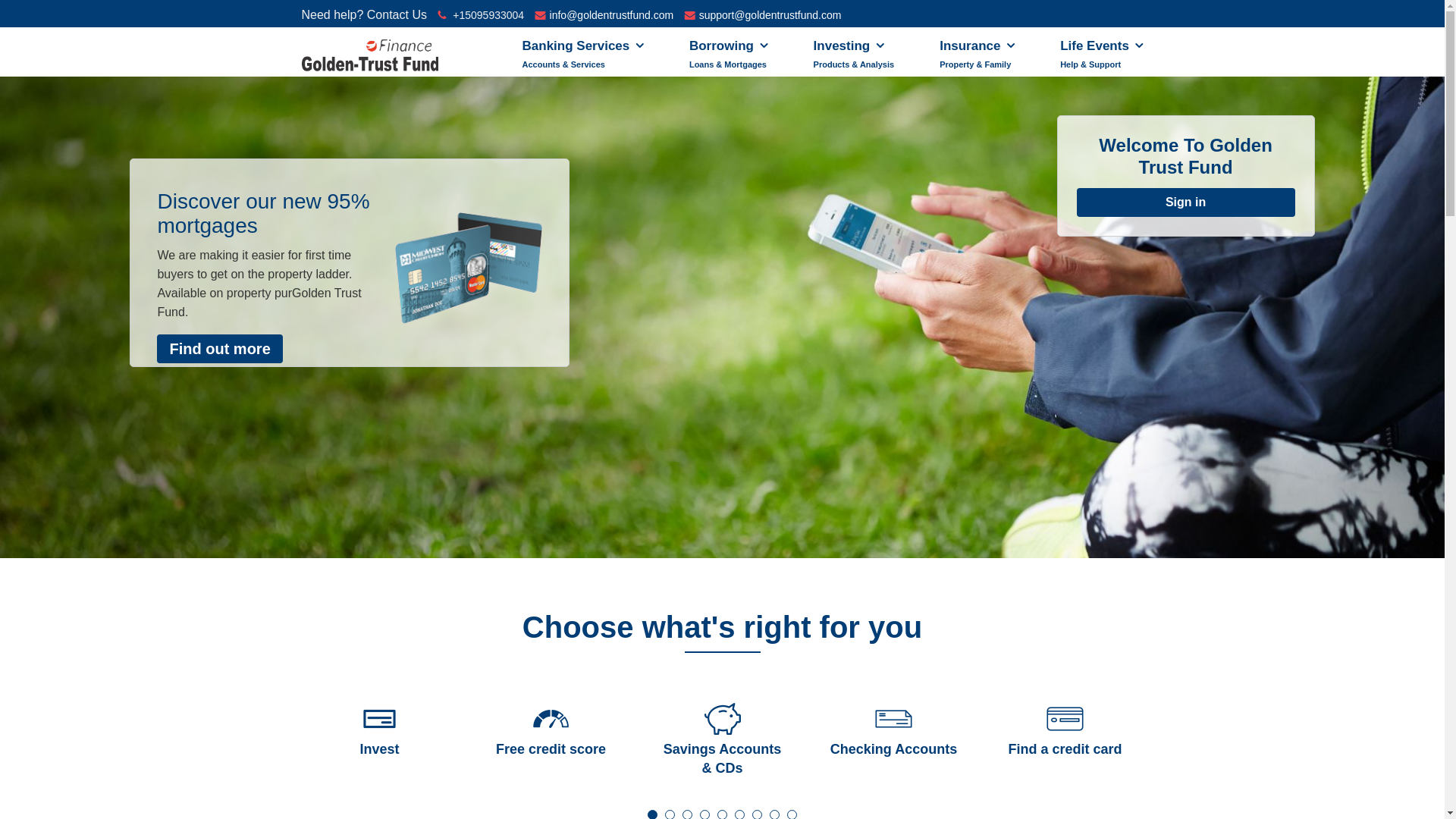 website screenshot of https://goldentrustfundz.com/