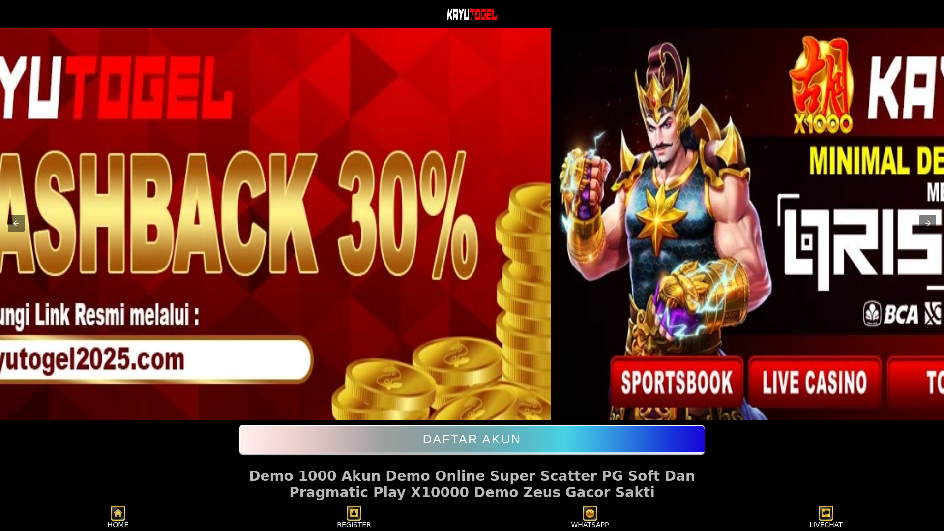 website screenshot of https://loginsekarangdemo.pages.dev/