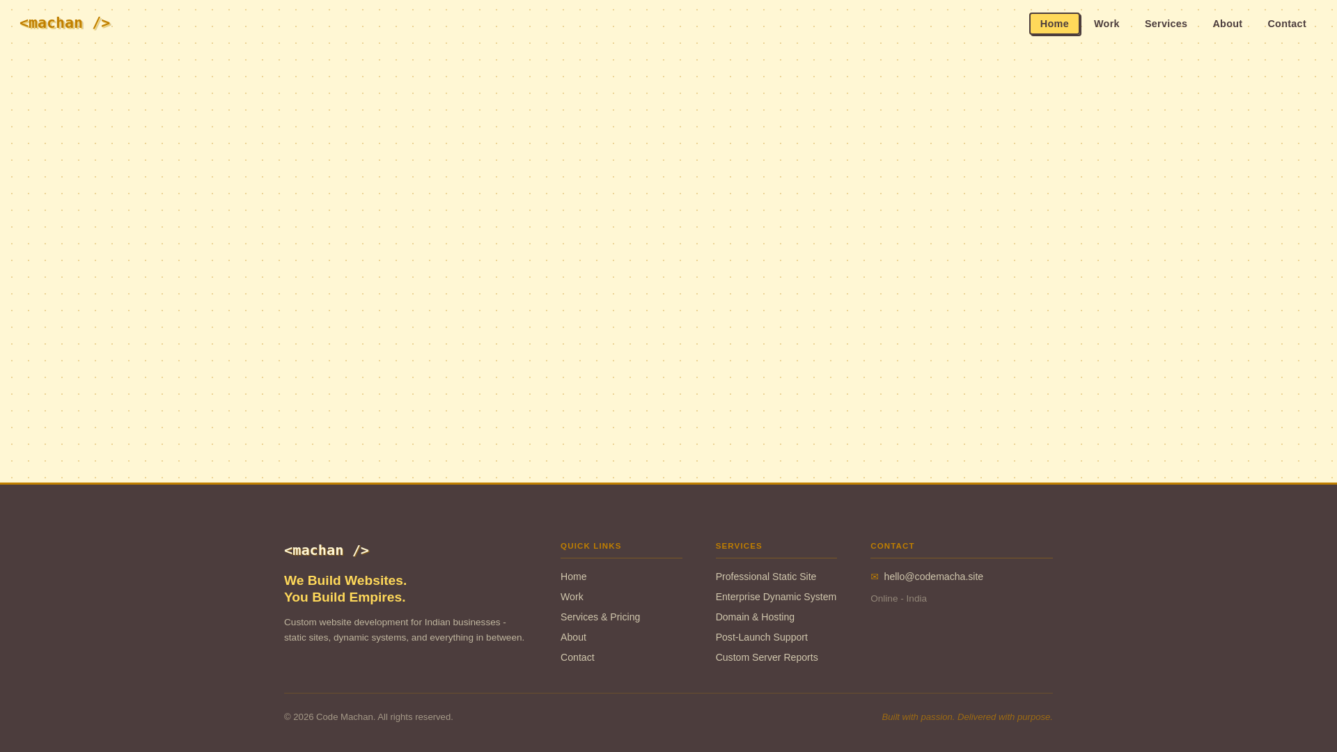 website screenshot of https://codemacha.site/