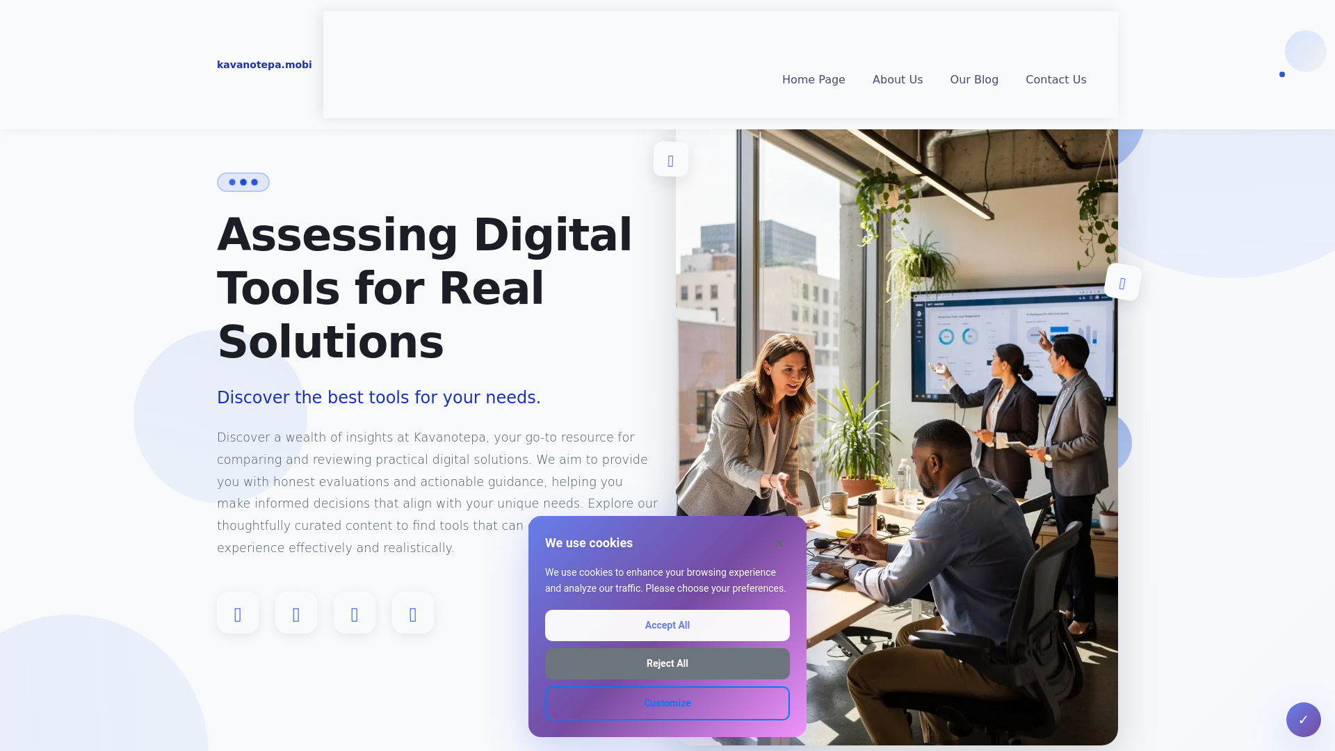 website screenshot of https://kavanotepa.mobi/