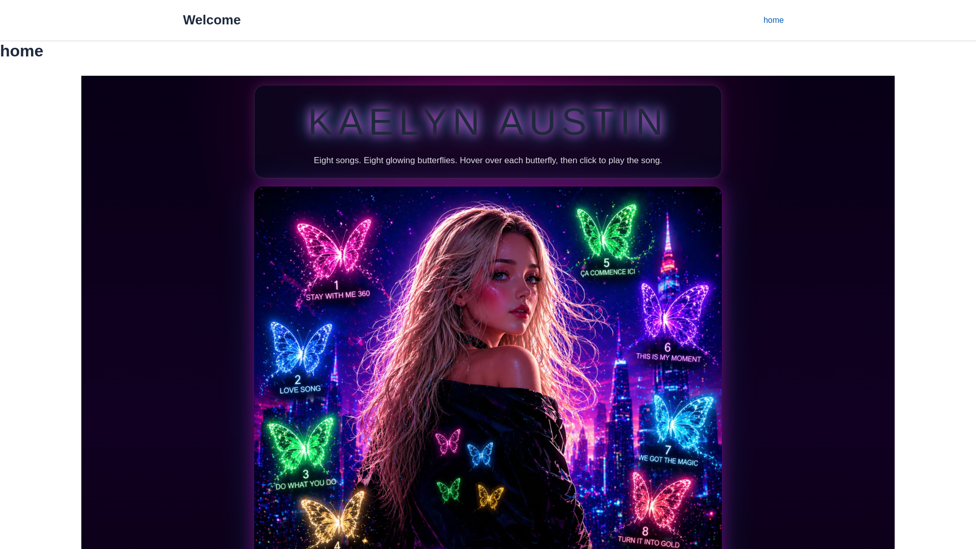 website screenshot of https://kaelynaustin.com/