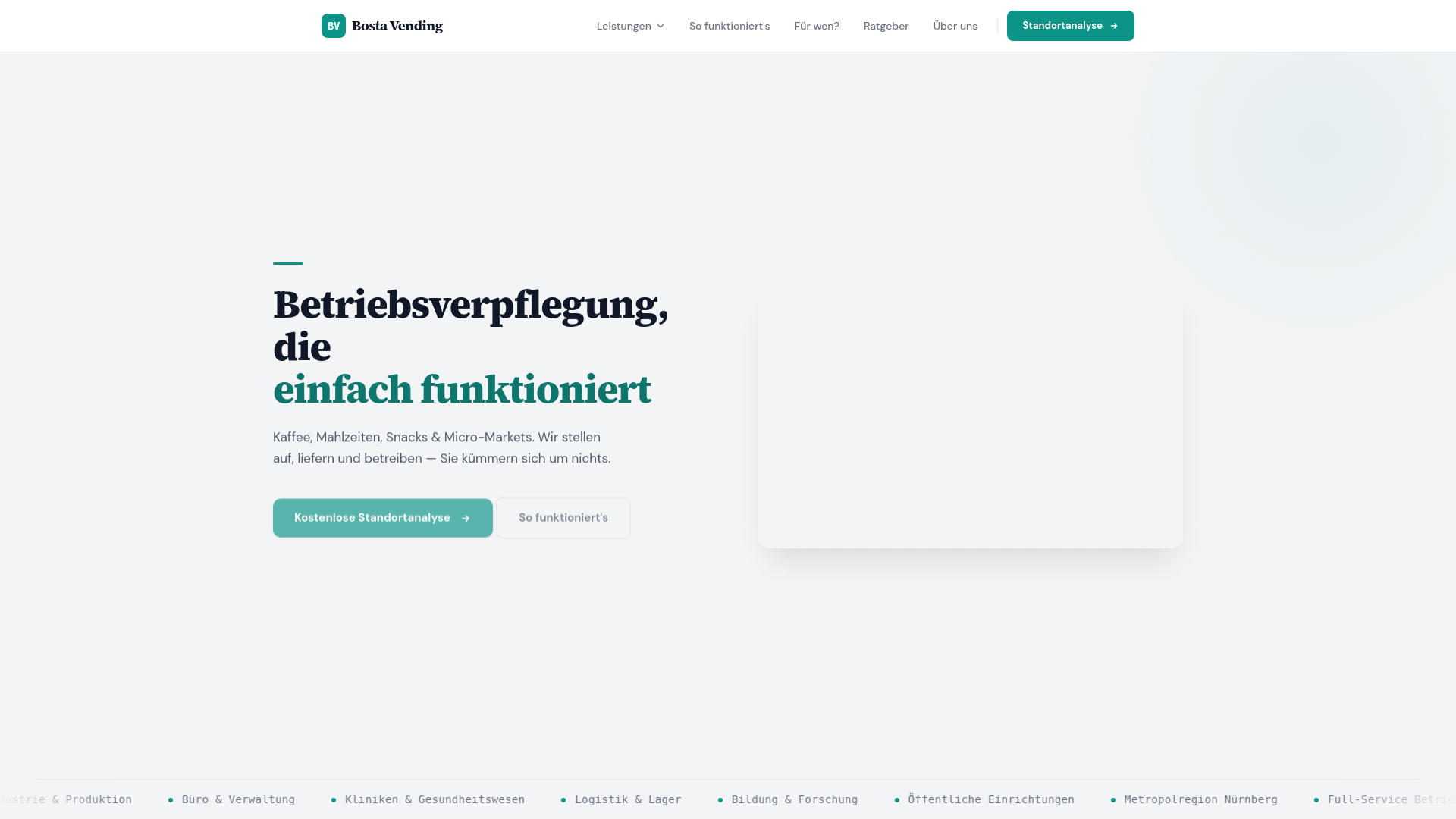 website screenshot of https://bostavending.de
