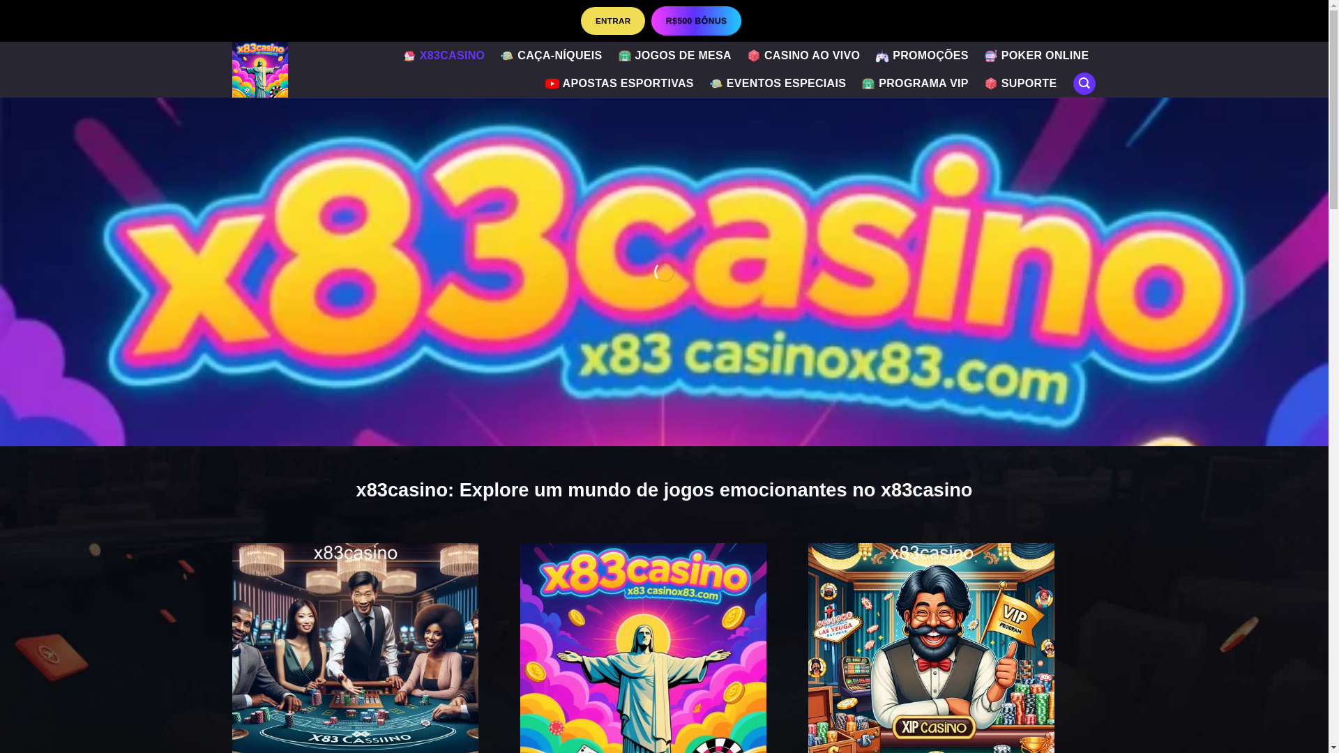 website screenshot of https://x83casinox83.com/