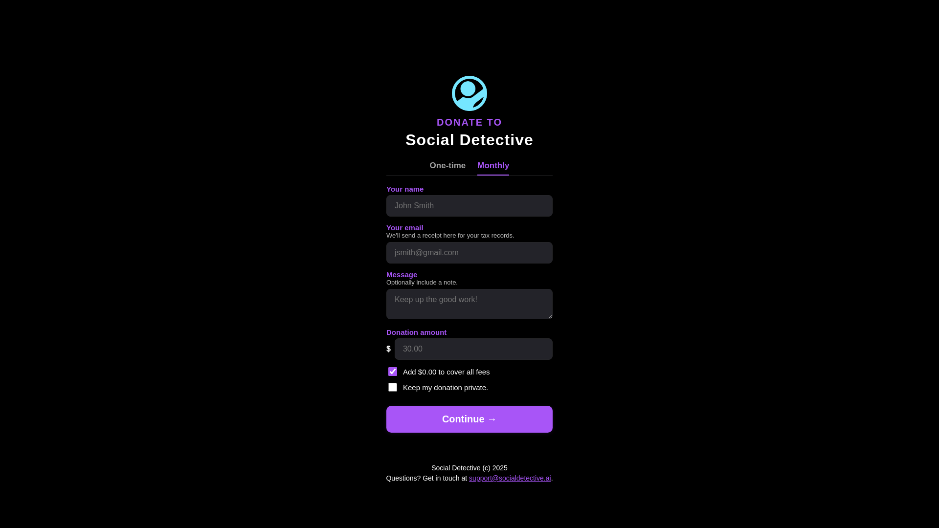 website screenshot of https://sd-donation-page.pages.dev/