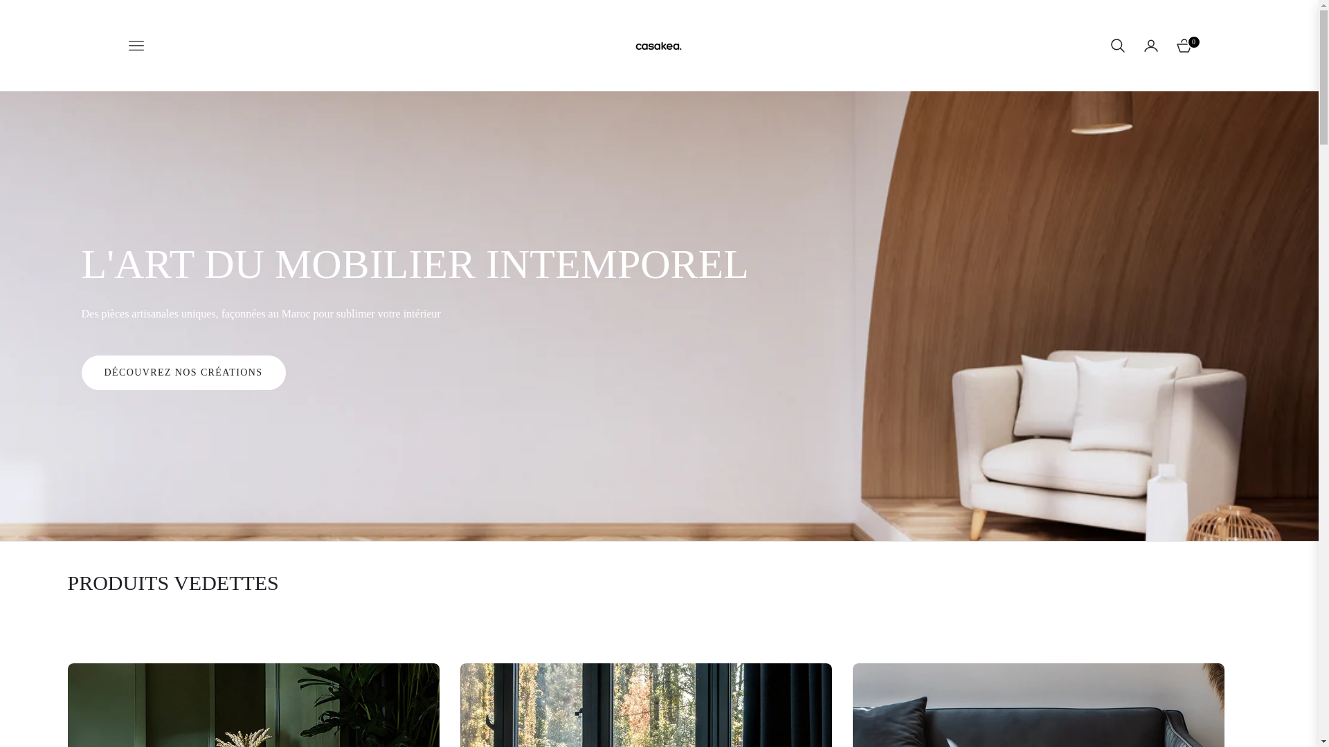 website screenshot of https://casakea.fr/