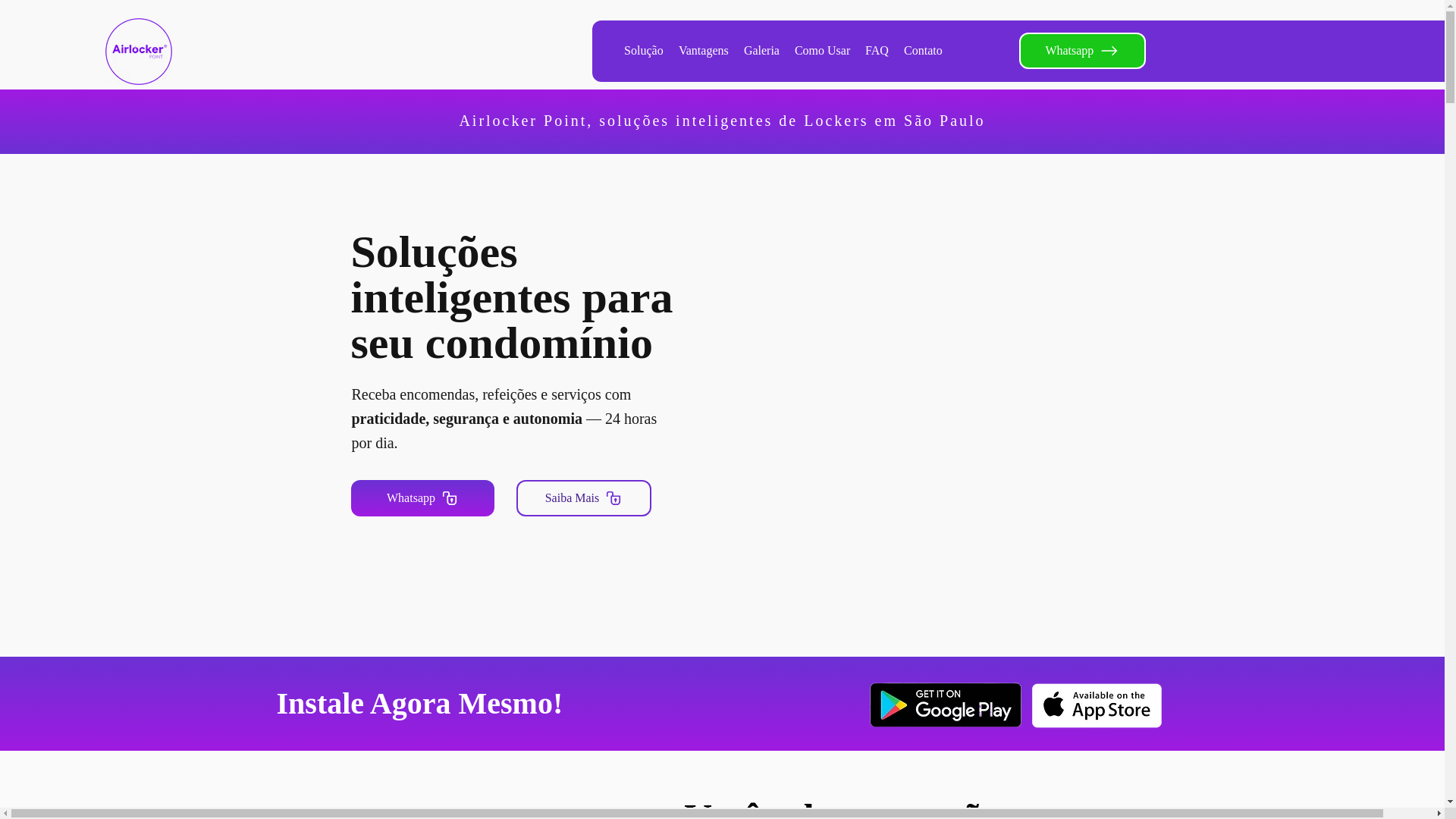 website screenshot of https://airlockerpoint.com.br/