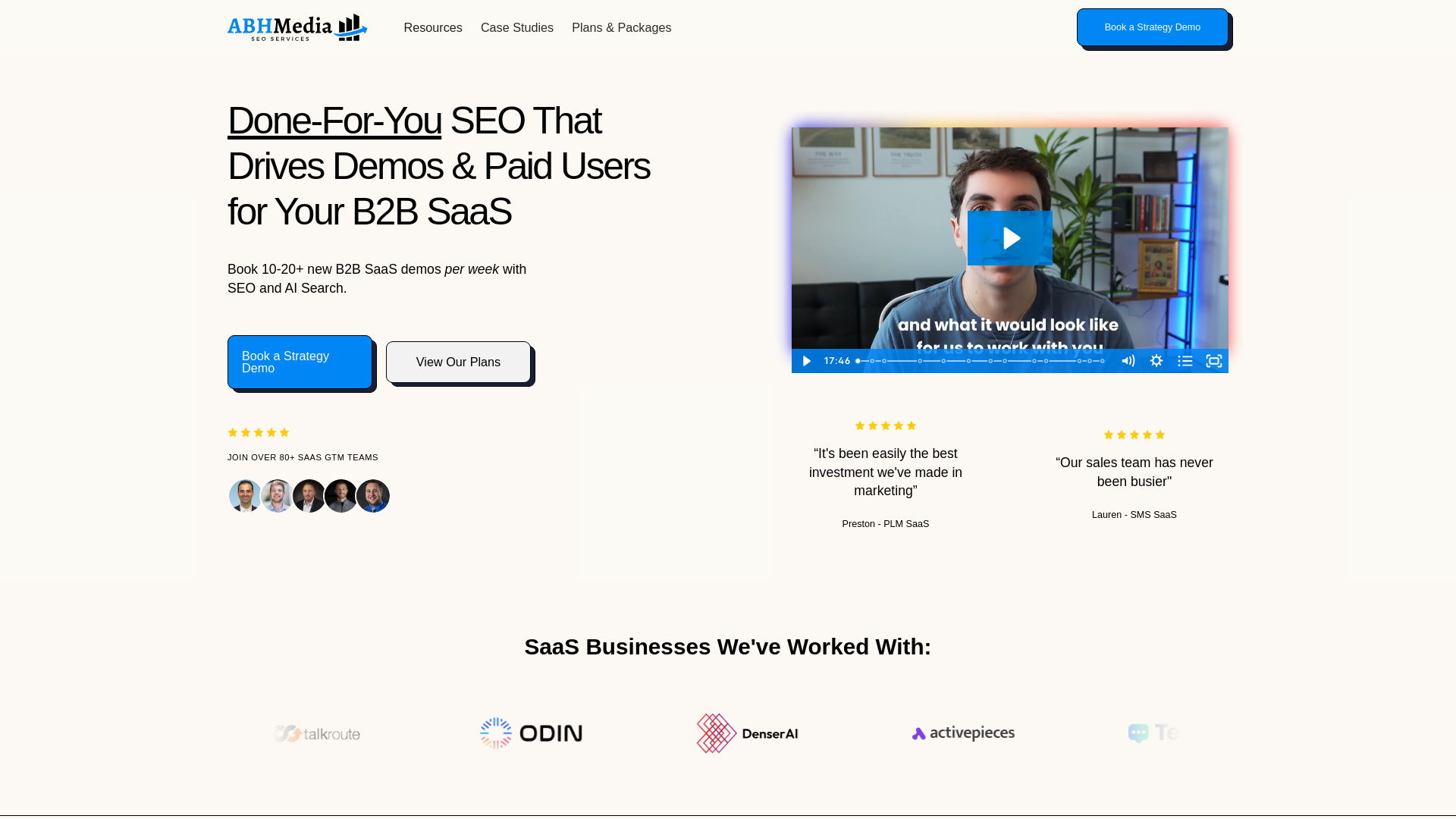 website screenshot of https://clickabhseo.com/