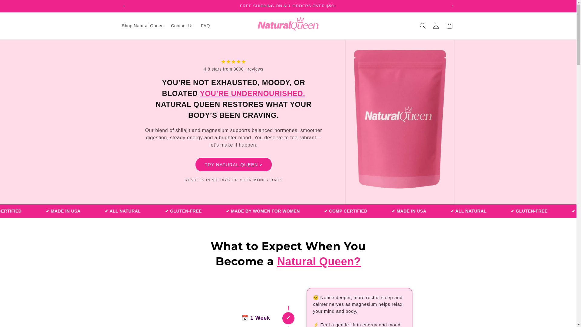 website screenshot of https://buynaturalqueen.com/
