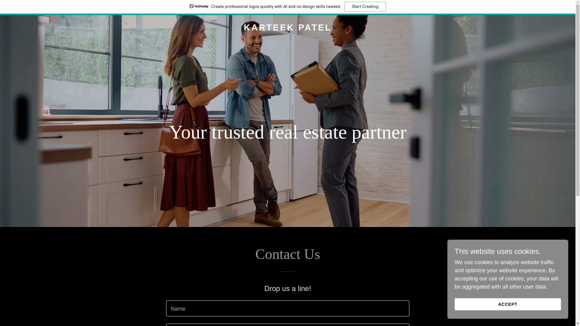 website screenshot of https://karteekpatel.com/