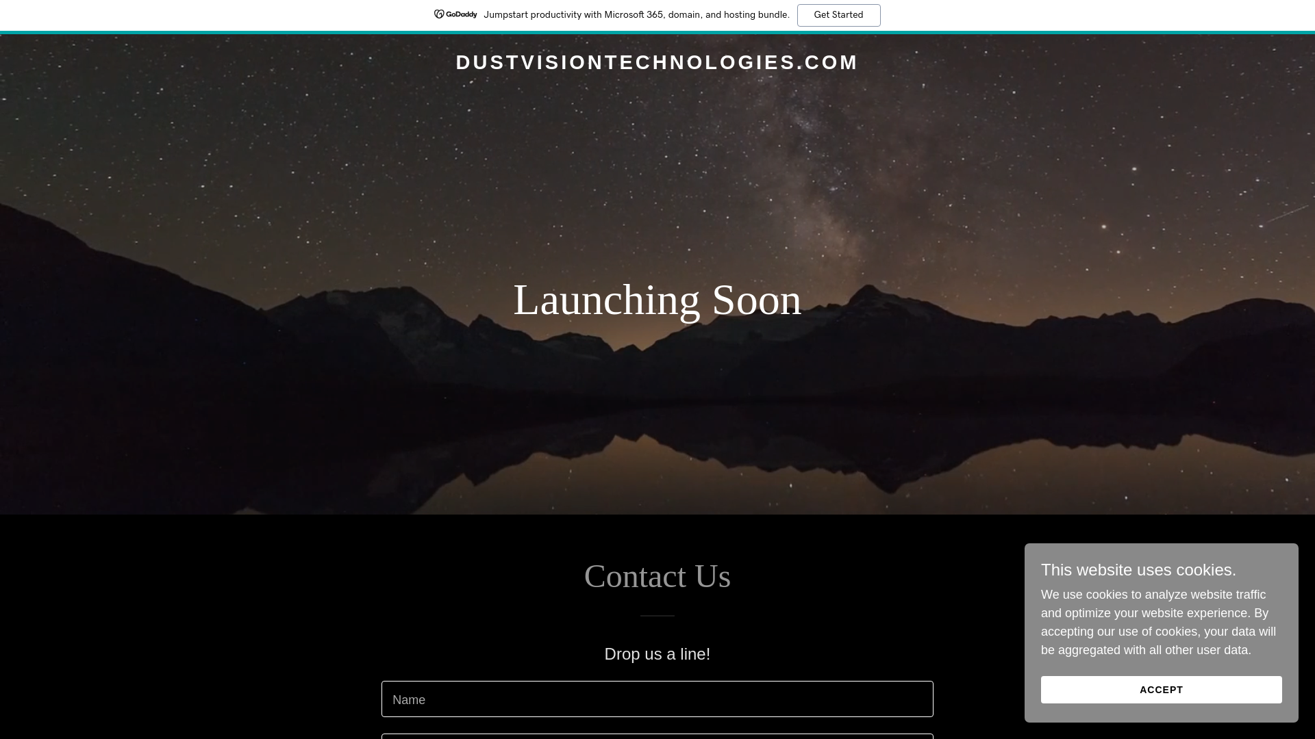 website screenshot of https://dustvisiontechnologies.com