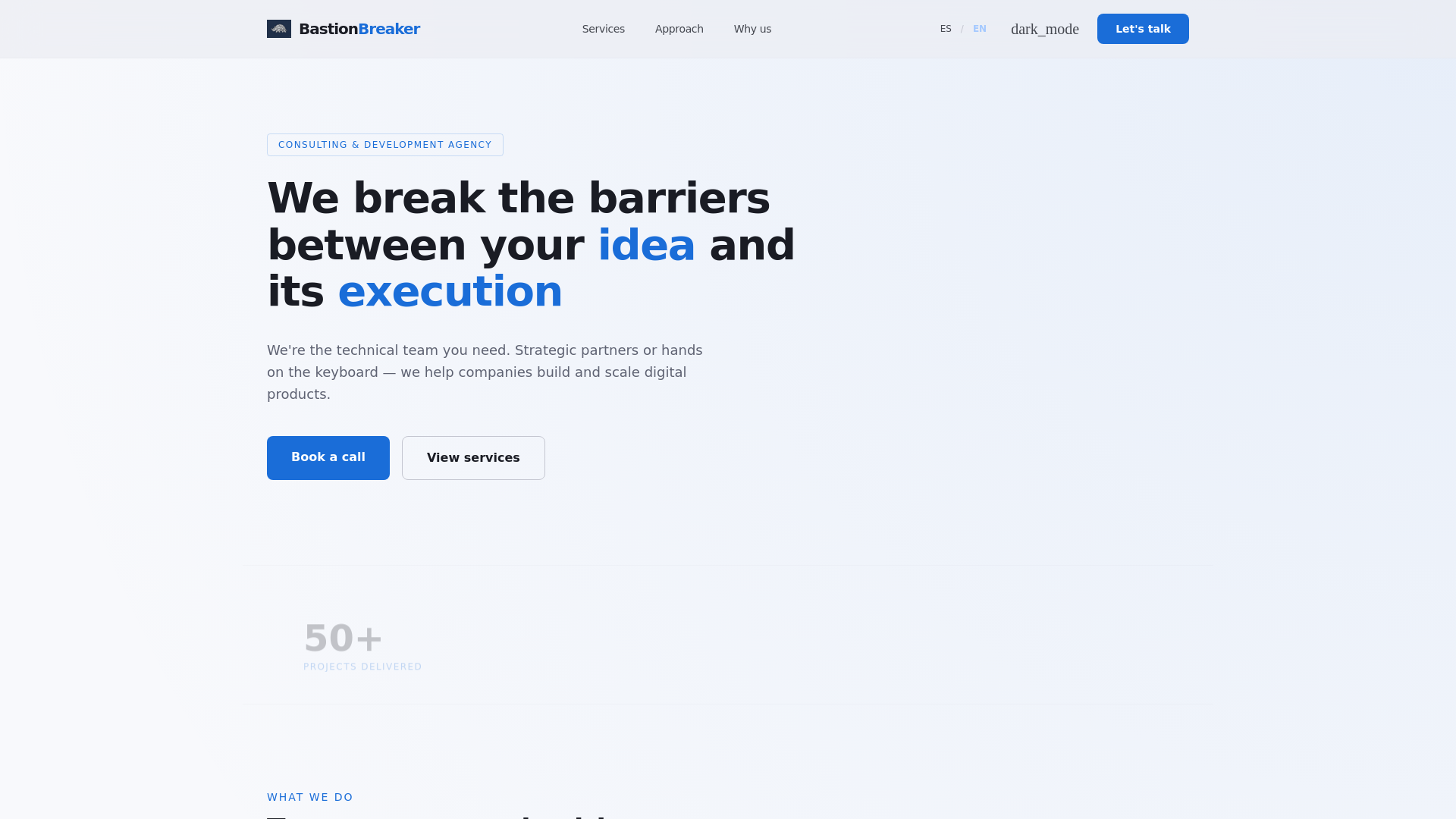 website screenshot of https://bastionbreaker.com