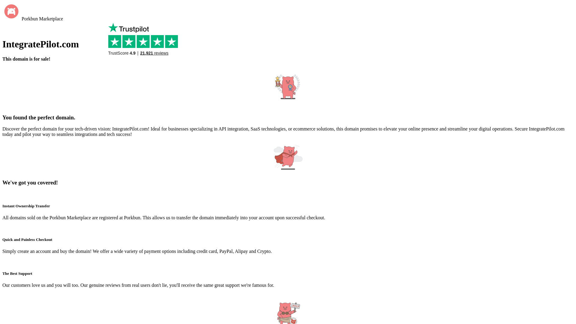 website screenshot of https://integratepilot.com/