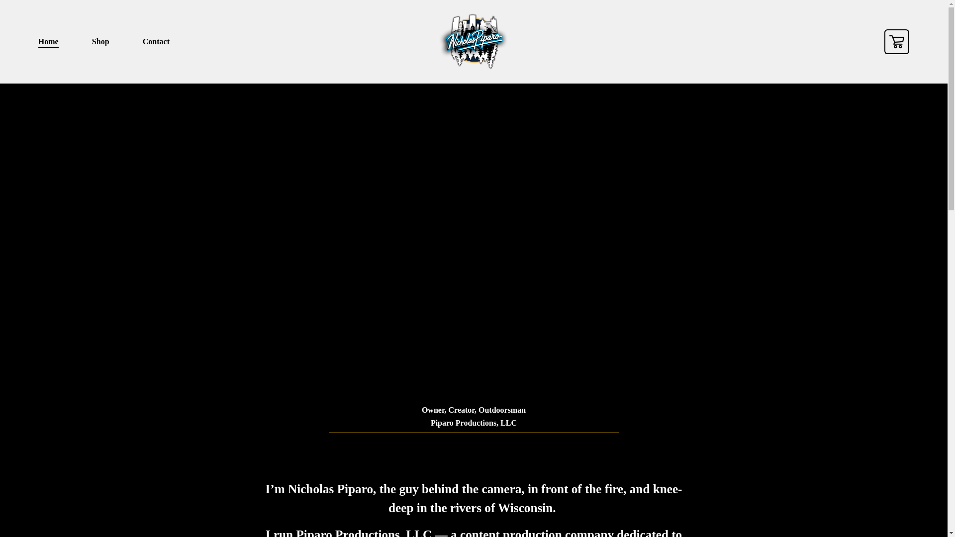 website screenshot of https://piparoproductions.com/