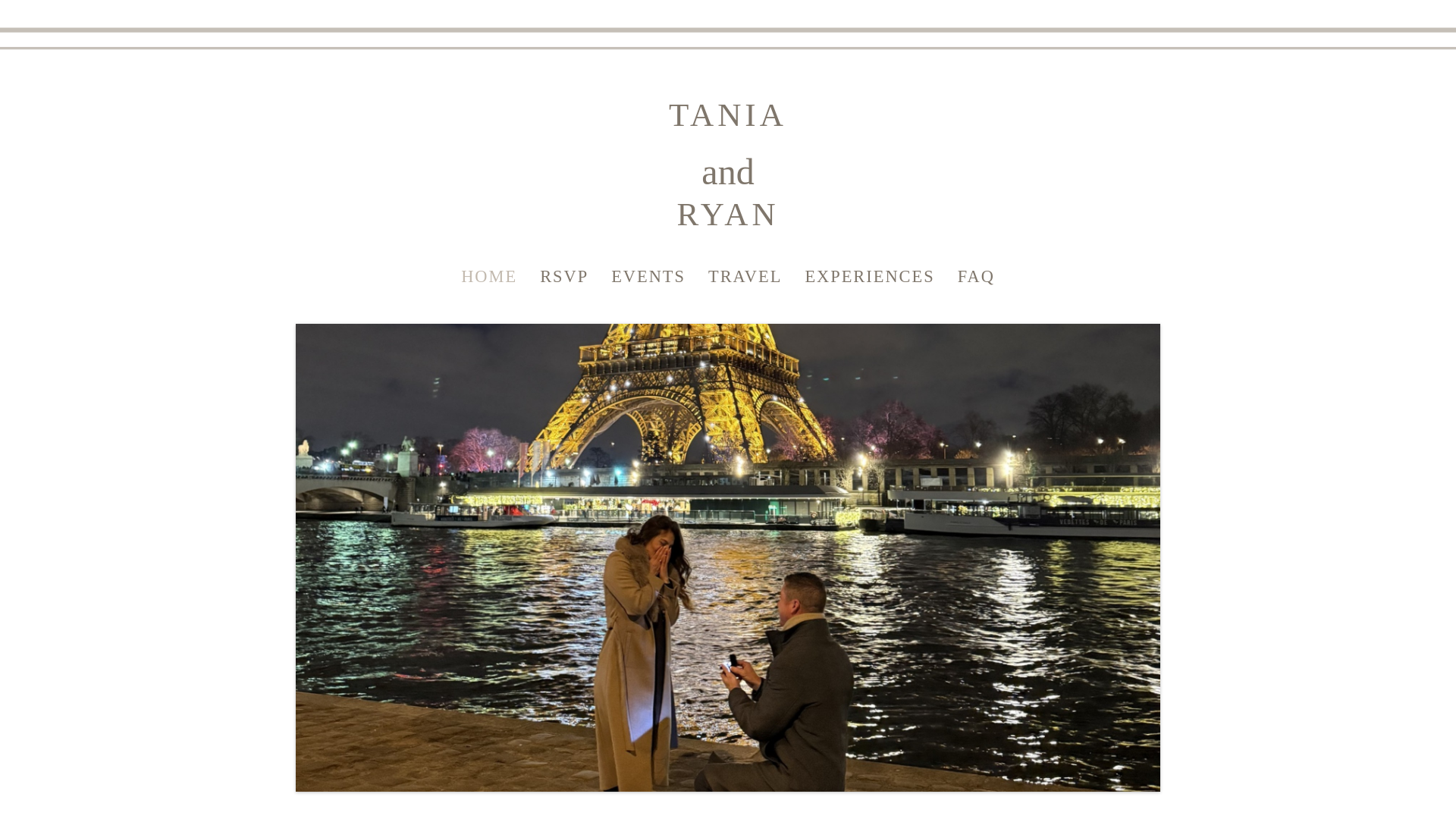 website screenshot of https://taniaandryan.com/