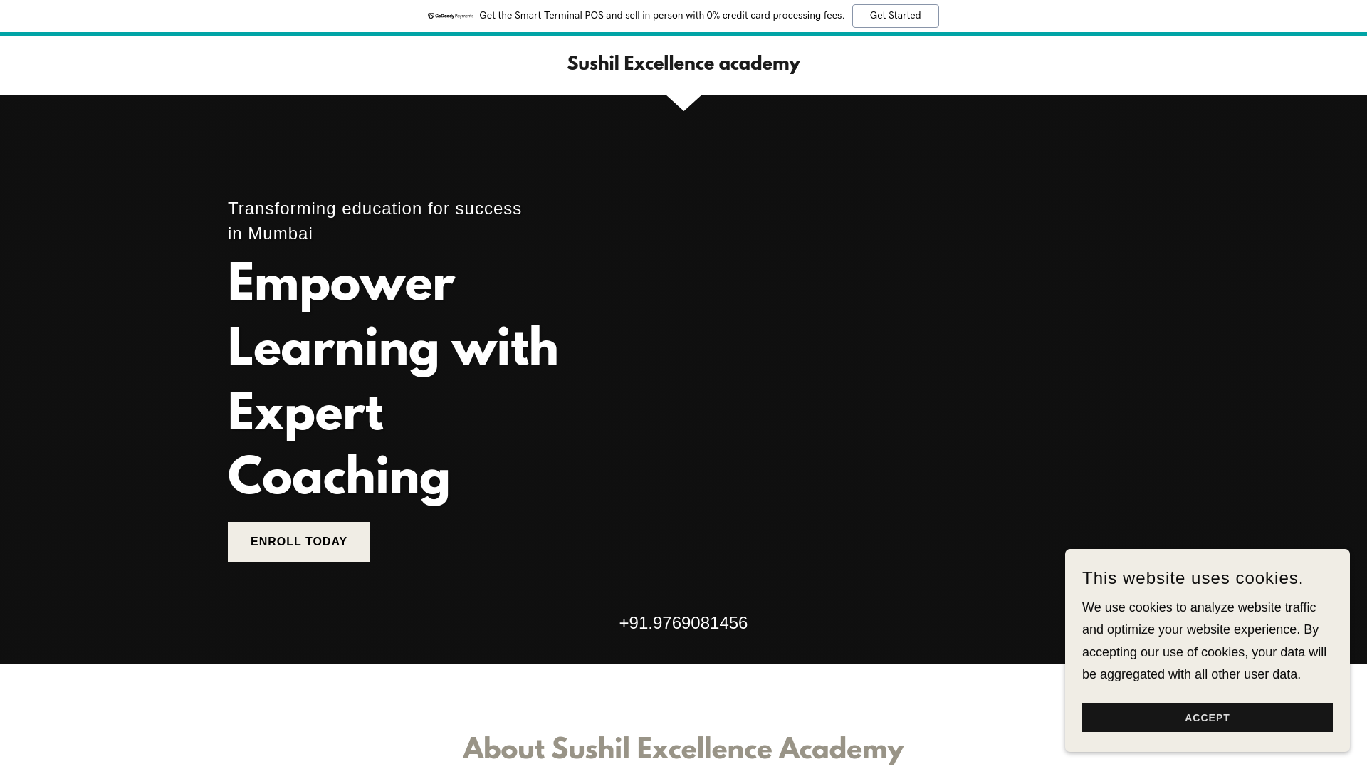 website screenshot of https://sushilexcellenceacademy.in/