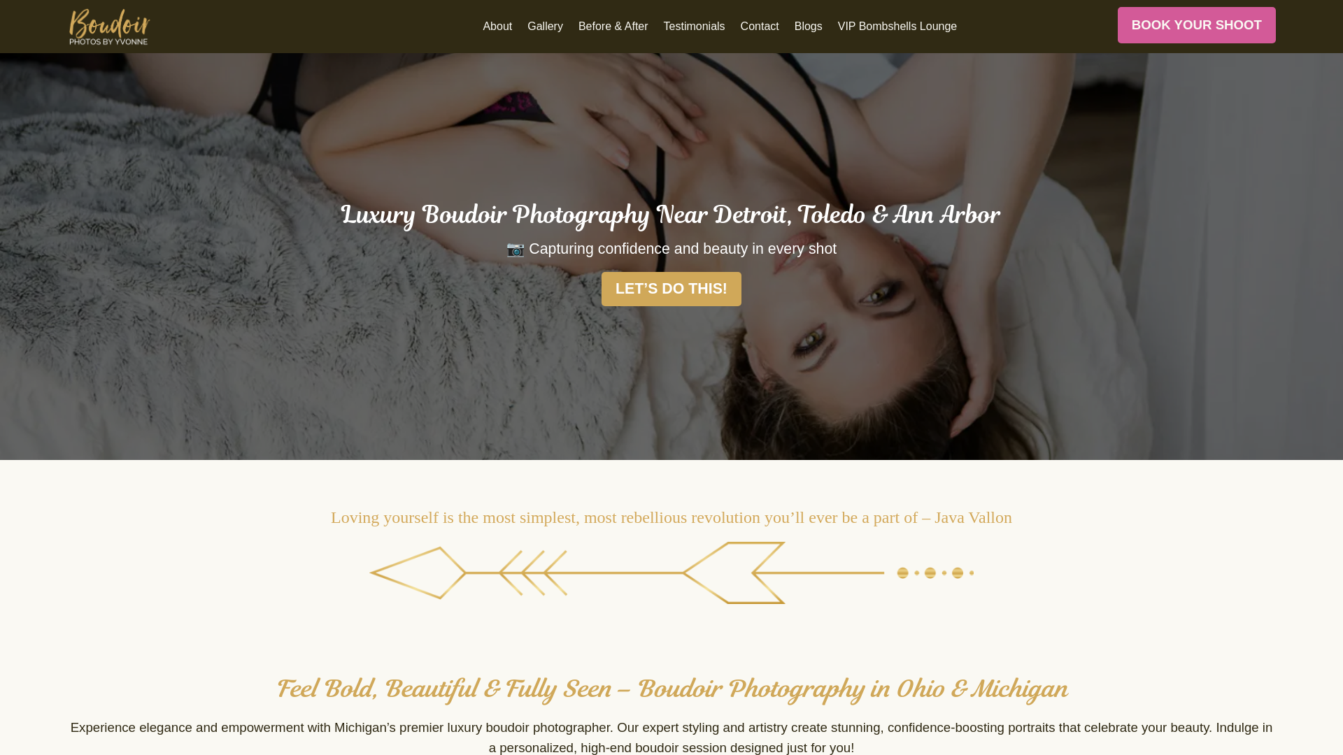 website screenshot of https://annarborboudoirphotography.com/