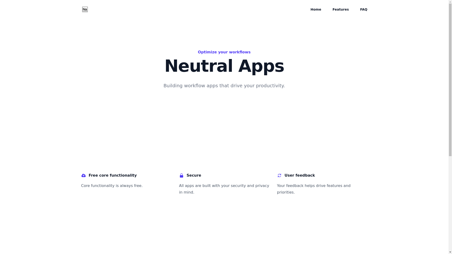website screenshot of https://neutralapps.pages.dev/