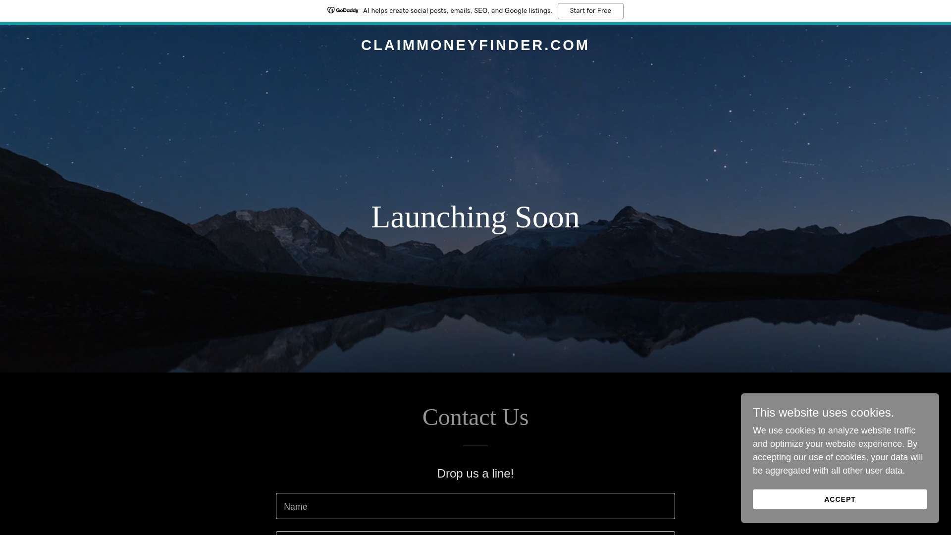 website screenshot of https://claimmoneyfinder.com/