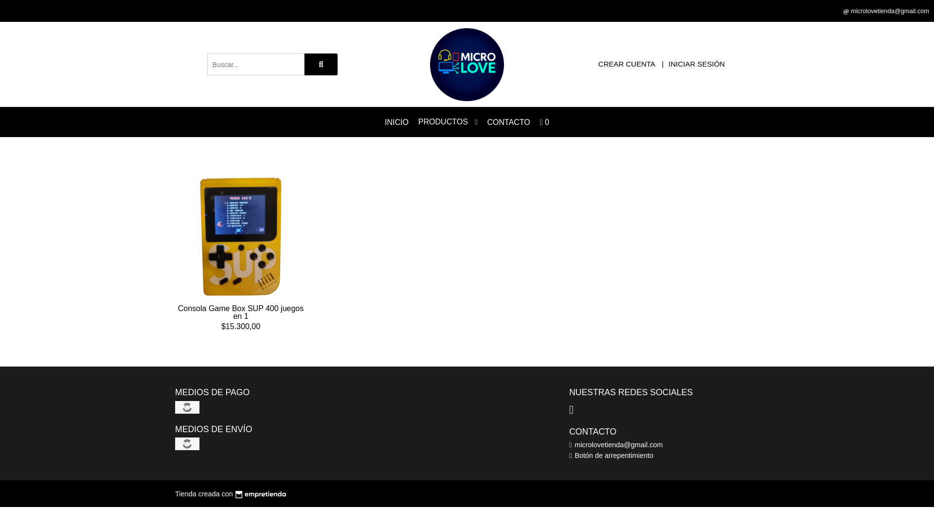 website screenshot of https://microlove.com.ar/