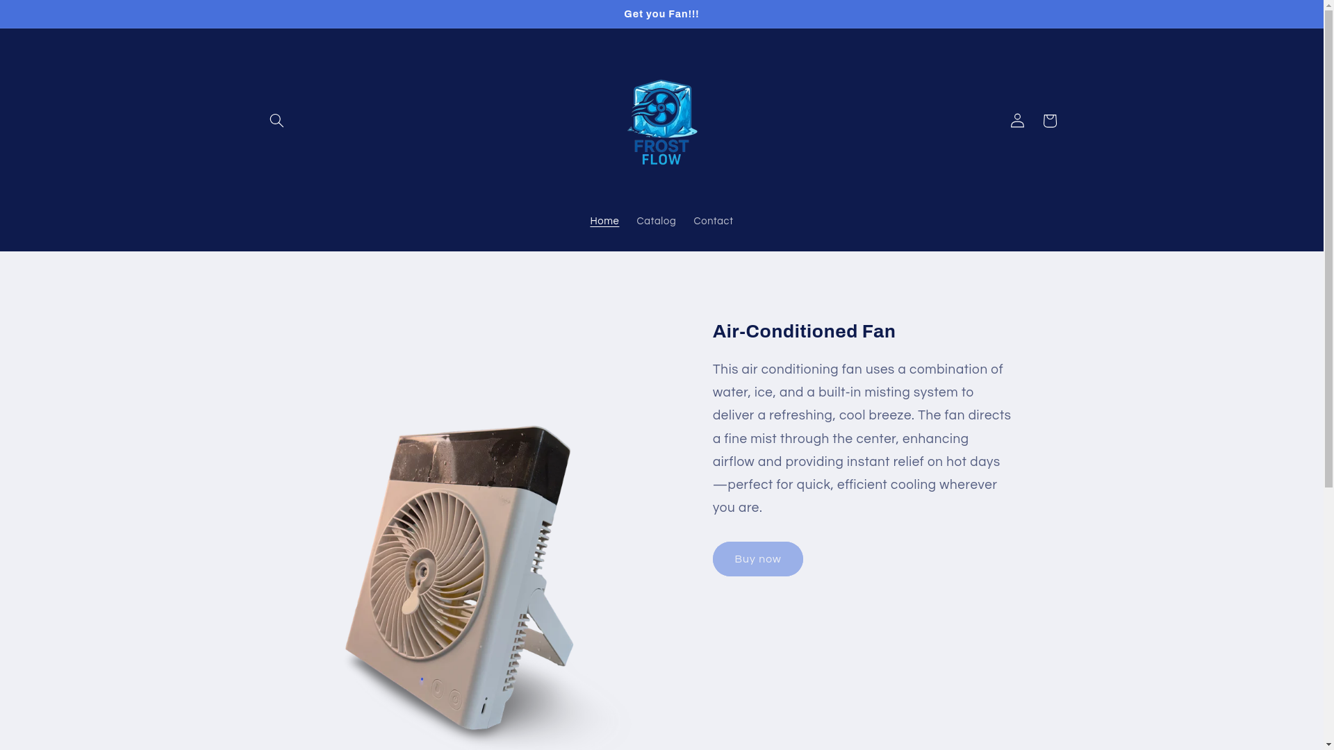 website screenshot of https://airconditionericefan.com/