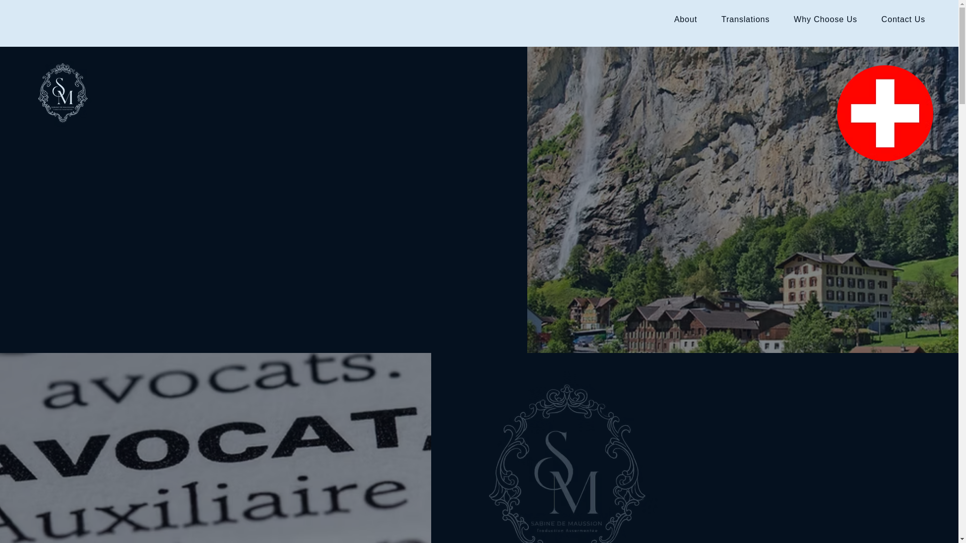 website screenshot of https://sabinetranslations.com/