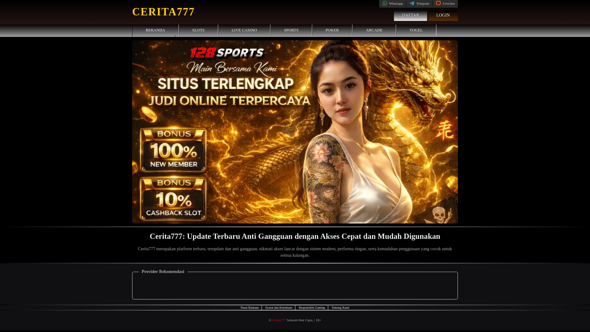 website screenshot of https://cerita777resmi.org/