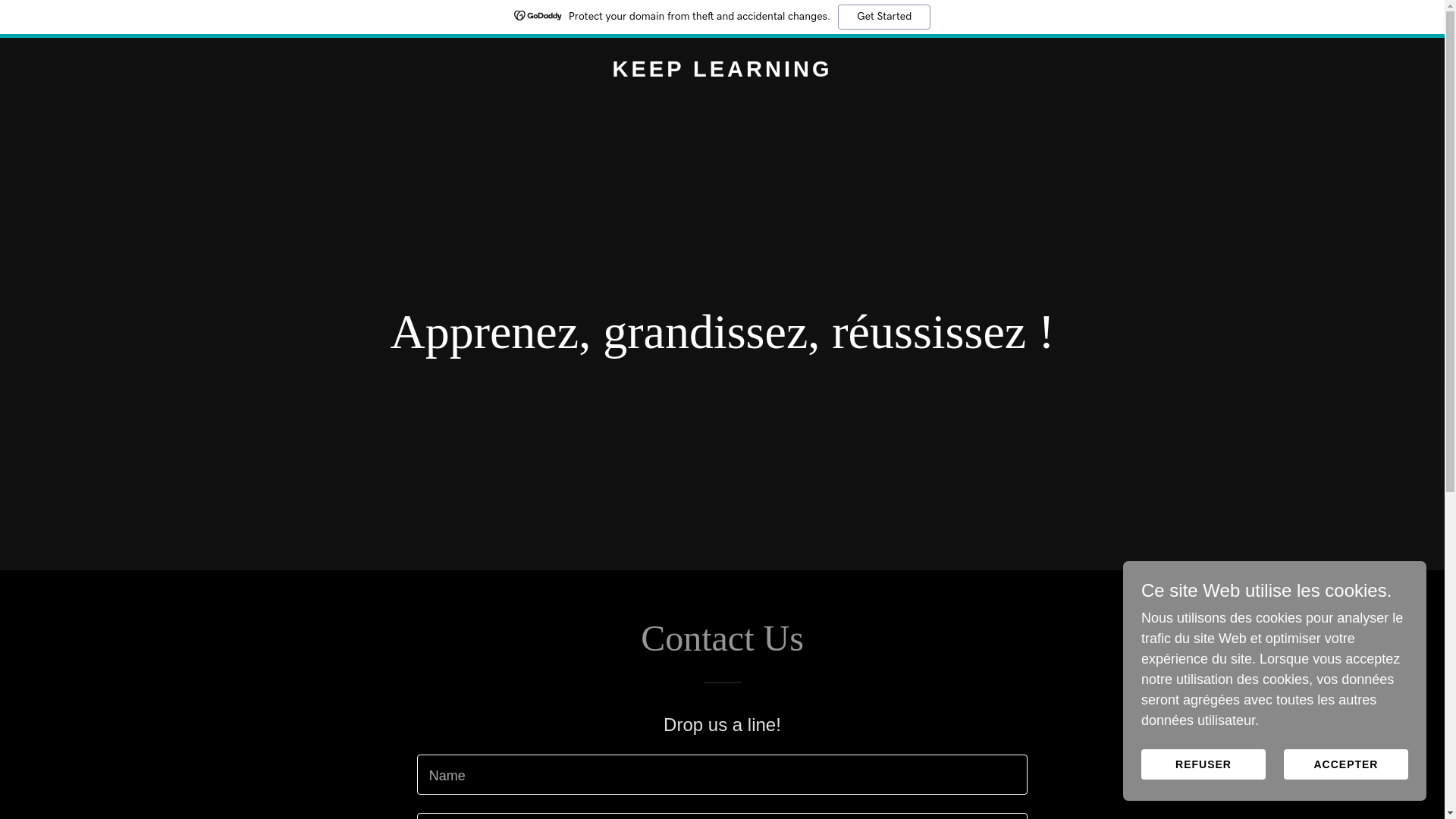 website screenshot of https://keep-learning.be/