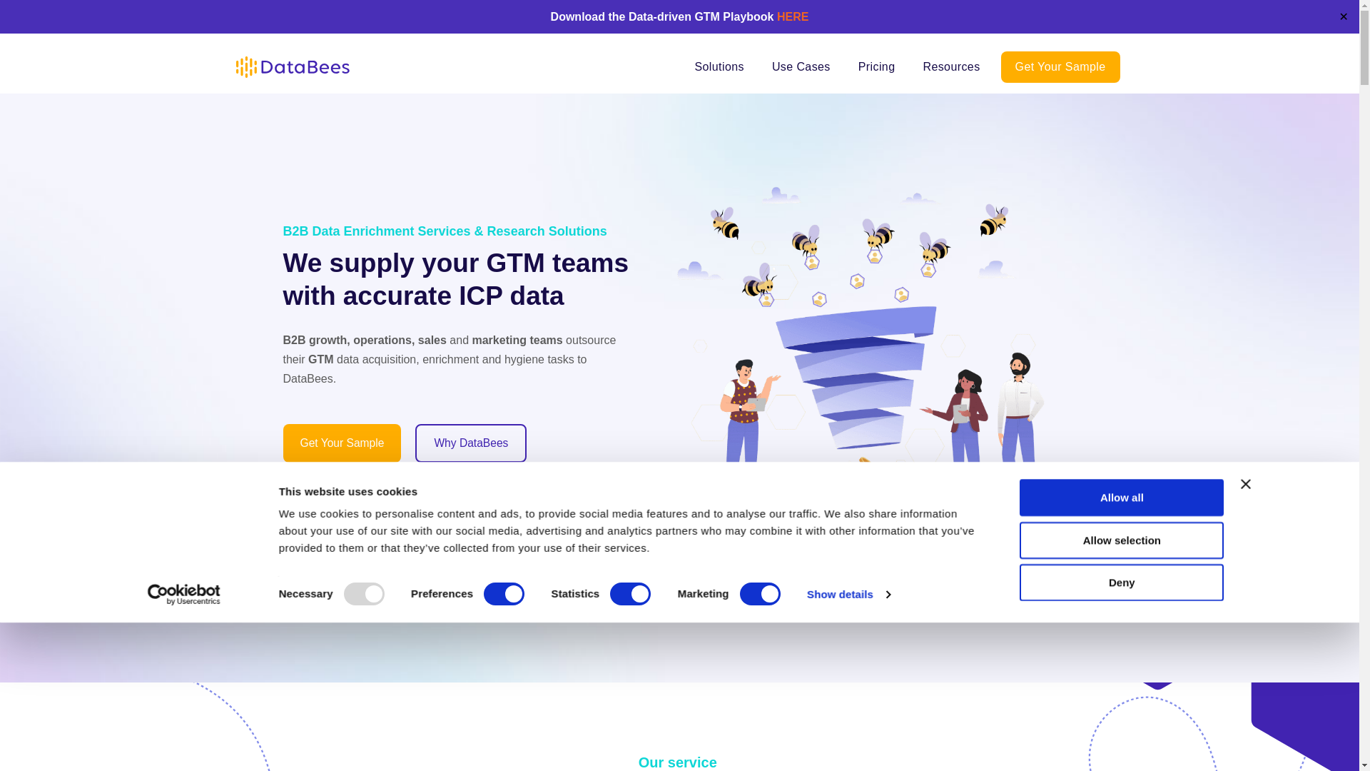 website screenshot of https://datawithdatabees.com/