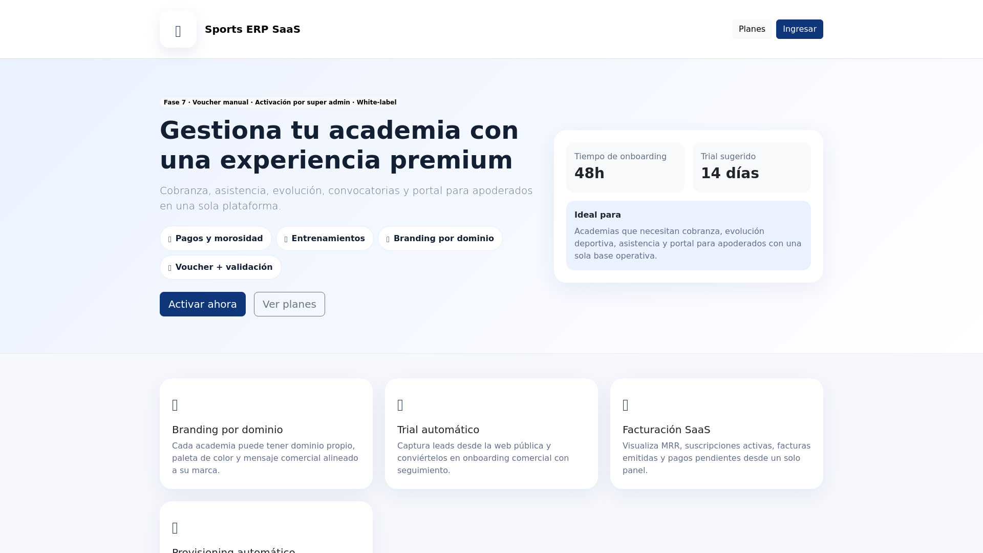 website screenshot of https://dymsoftsports.com.pe