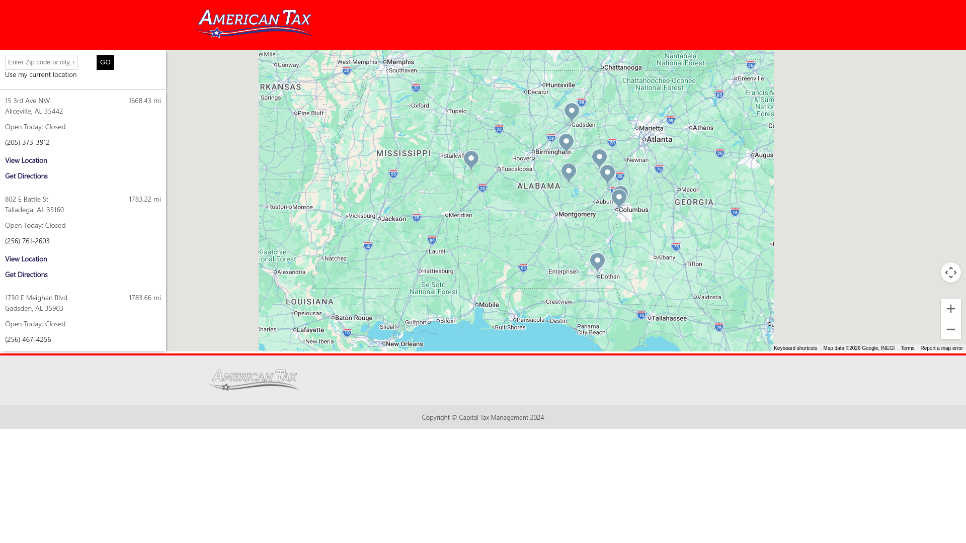 website screenshot of https://lp-americantax.pages.dev/