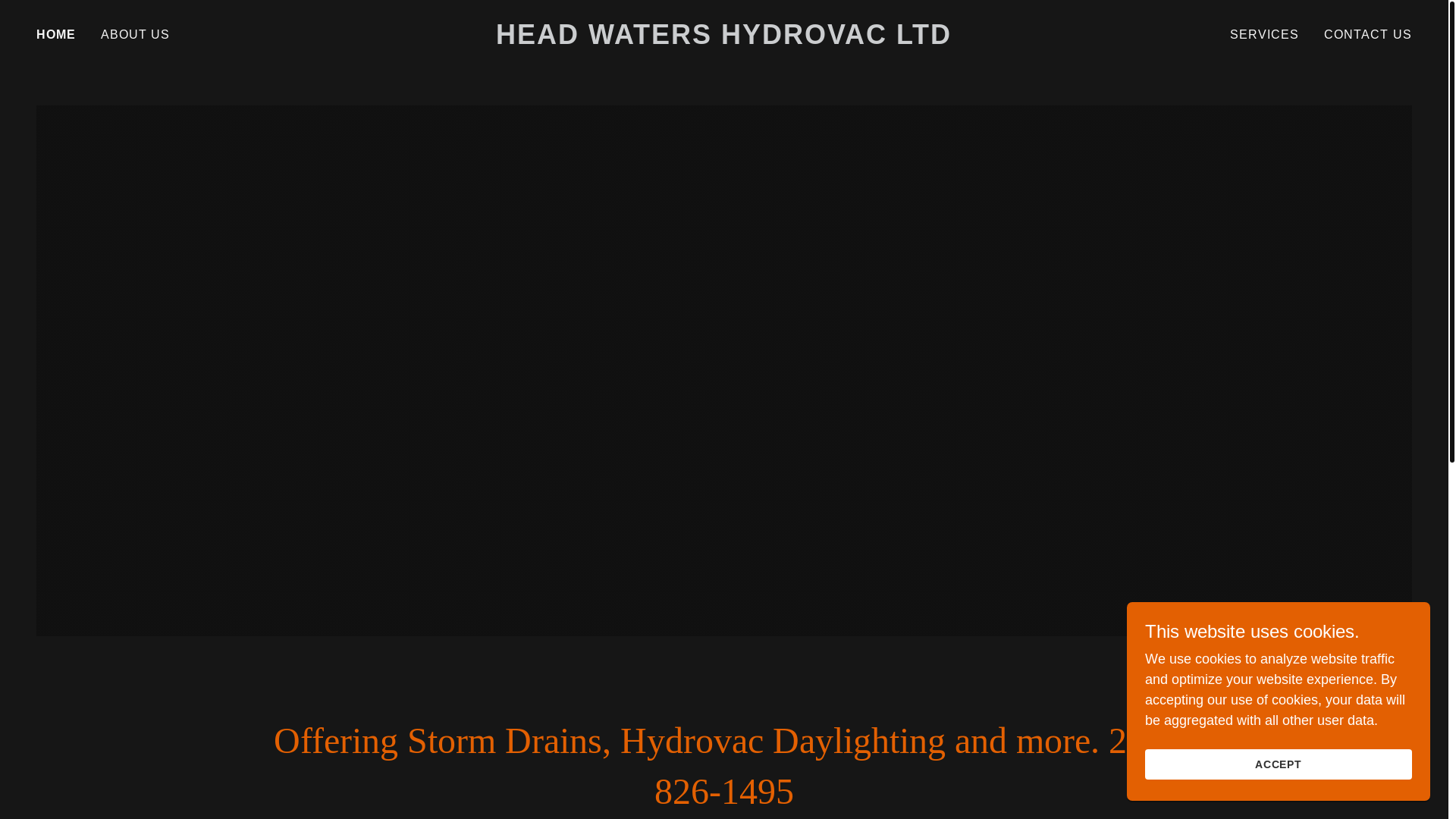 website screenshot of https://headwatershydrovac.ca/