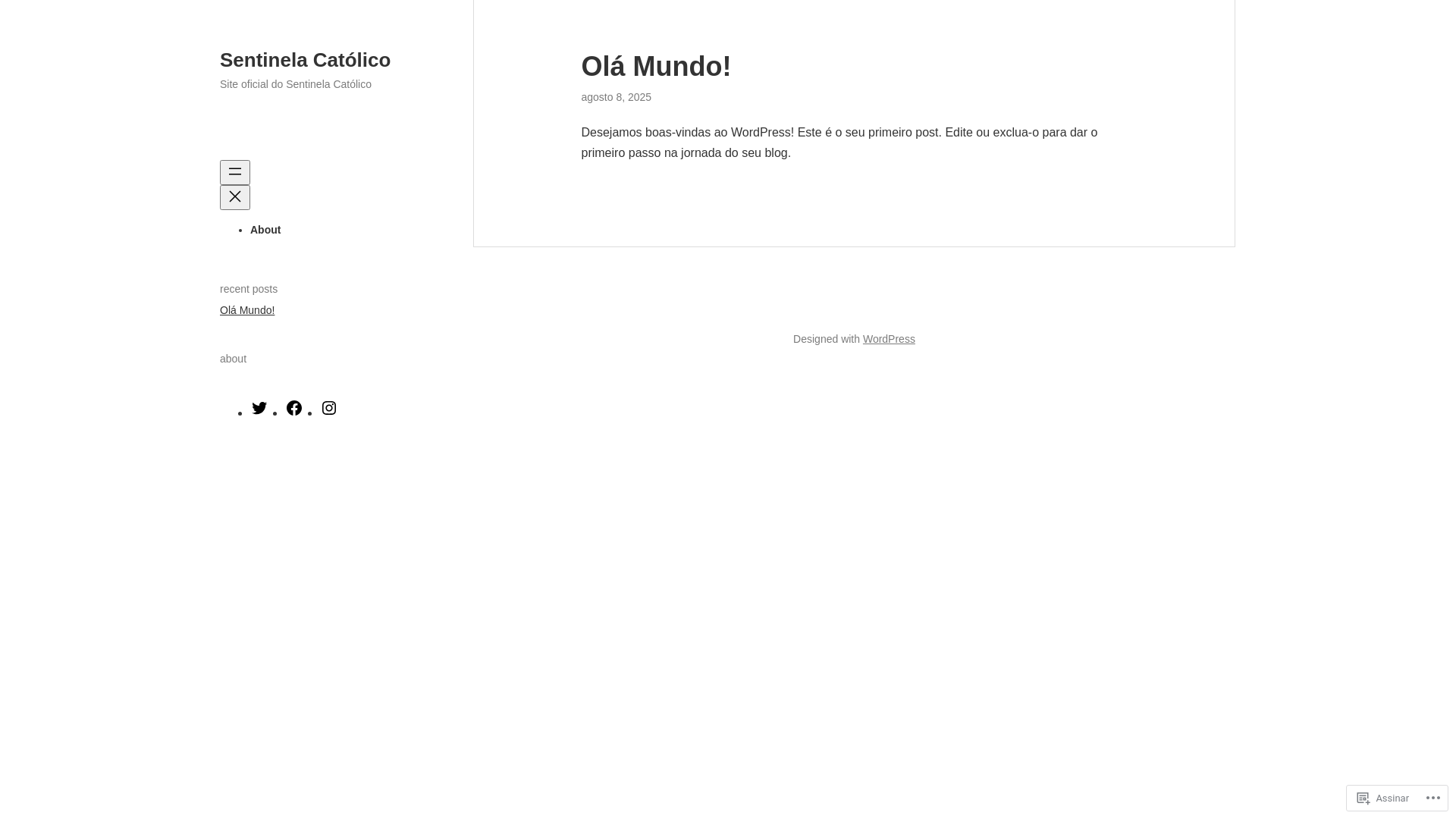 website screenshot of https://sentinelacatolico.com.br/
