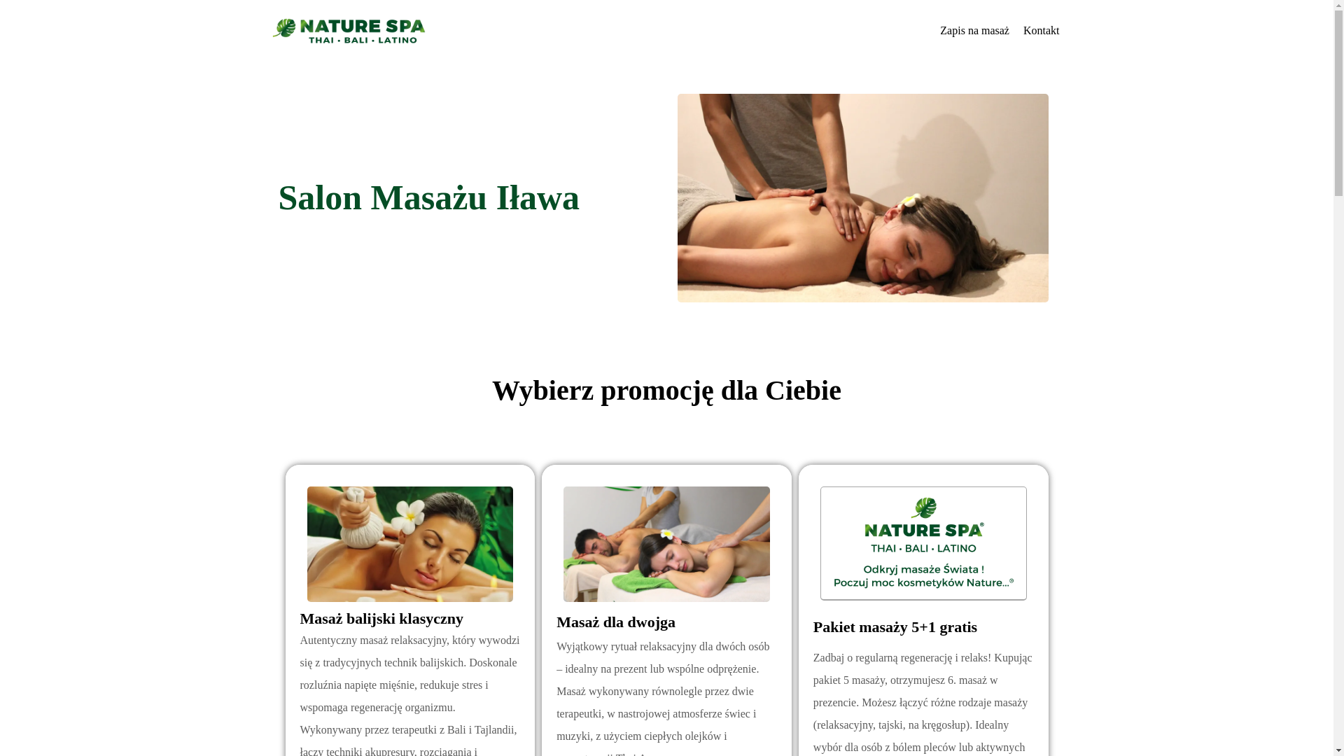 website screenshot of https://naturespa-ilawa.pl/