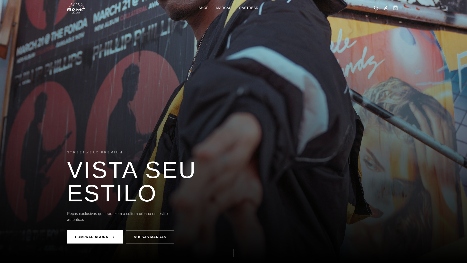 website screenshot of https://ramgstore.com.br/