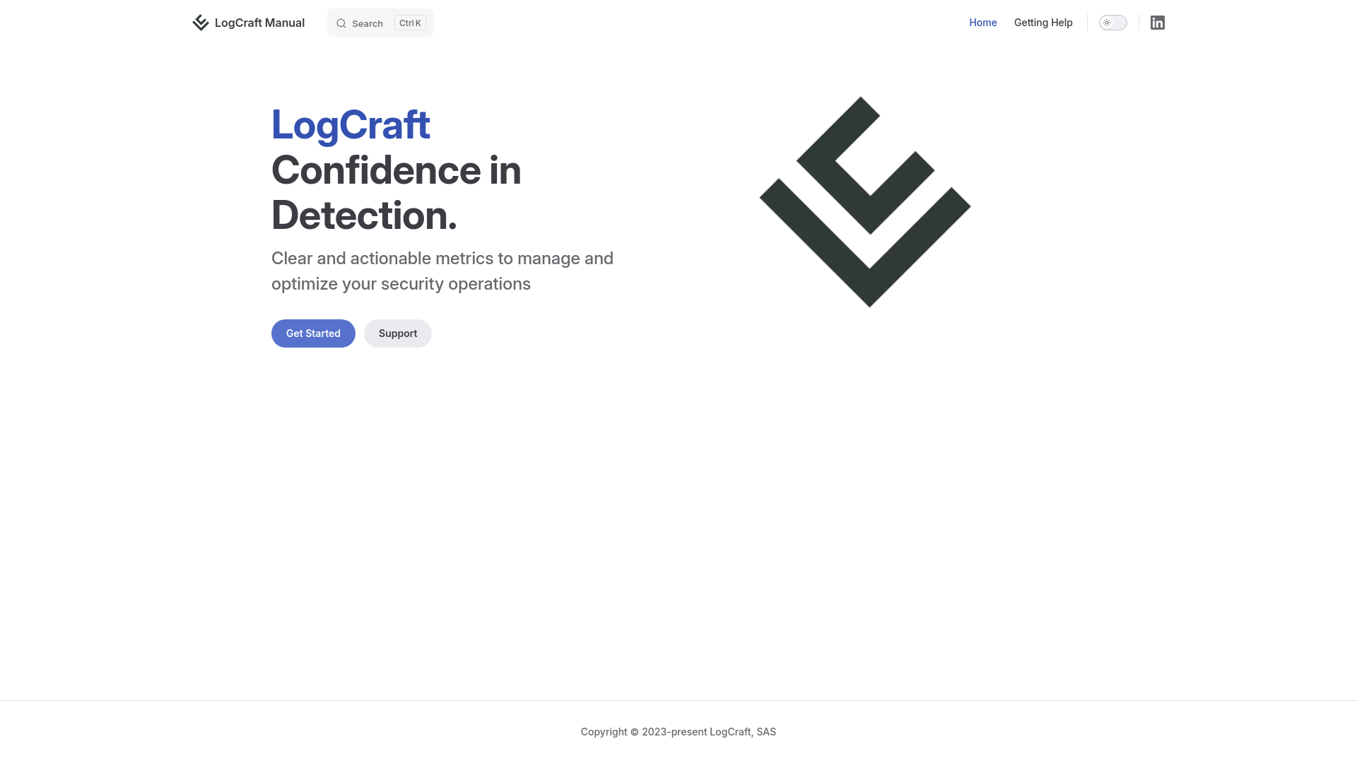website screenshot of https://logcraft-manual.pages.dev/