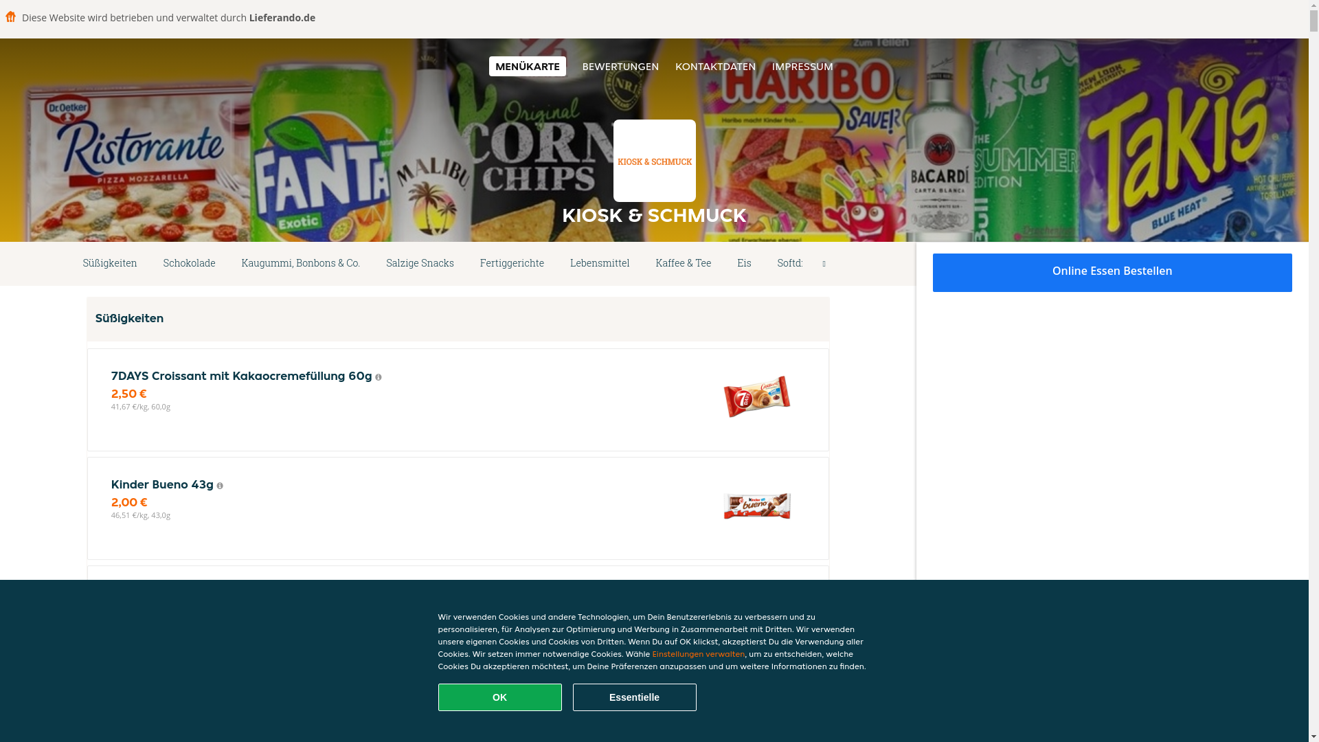 website screenshot of https://kioskschmuck-munchen.de/